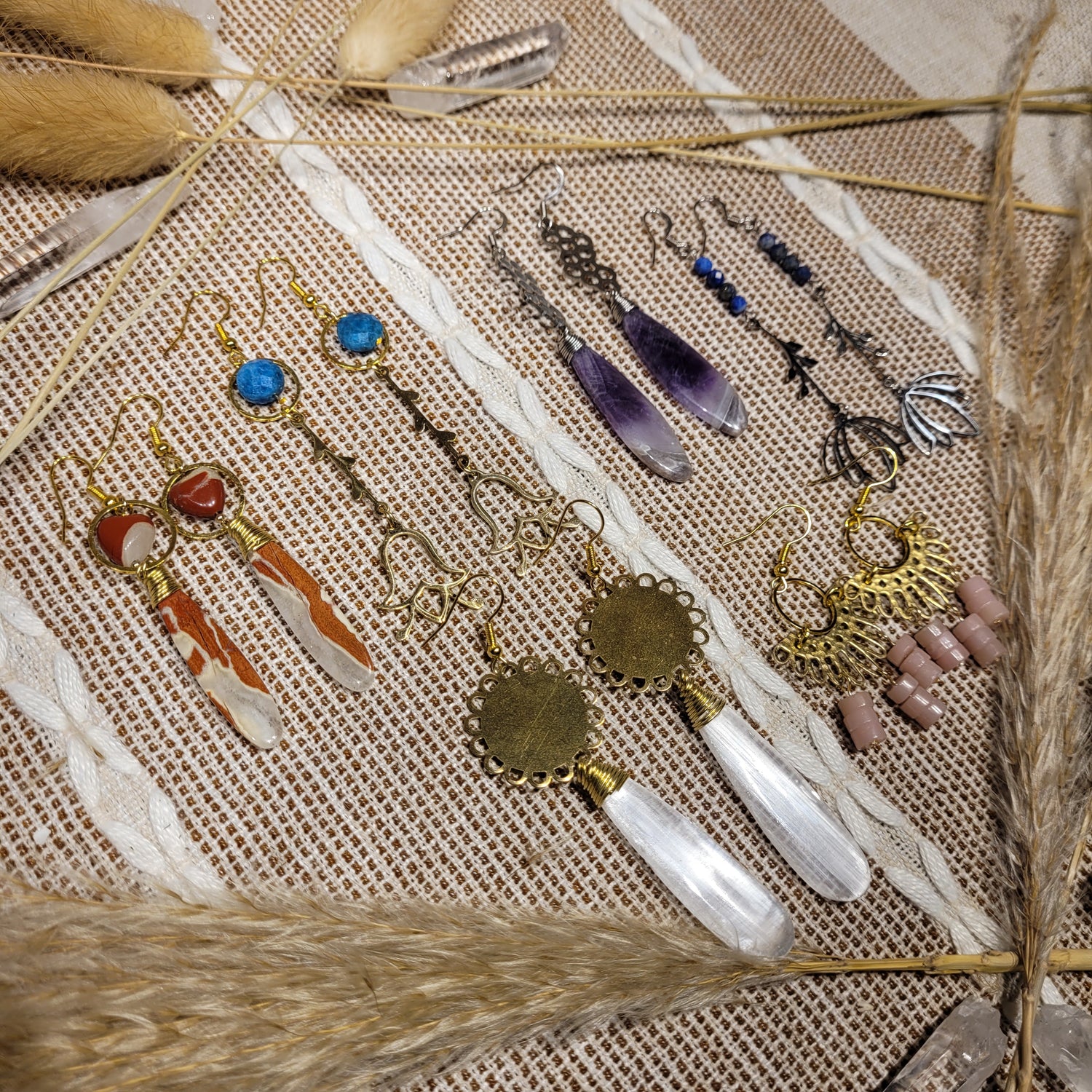 Handmade ethical crystal earrings