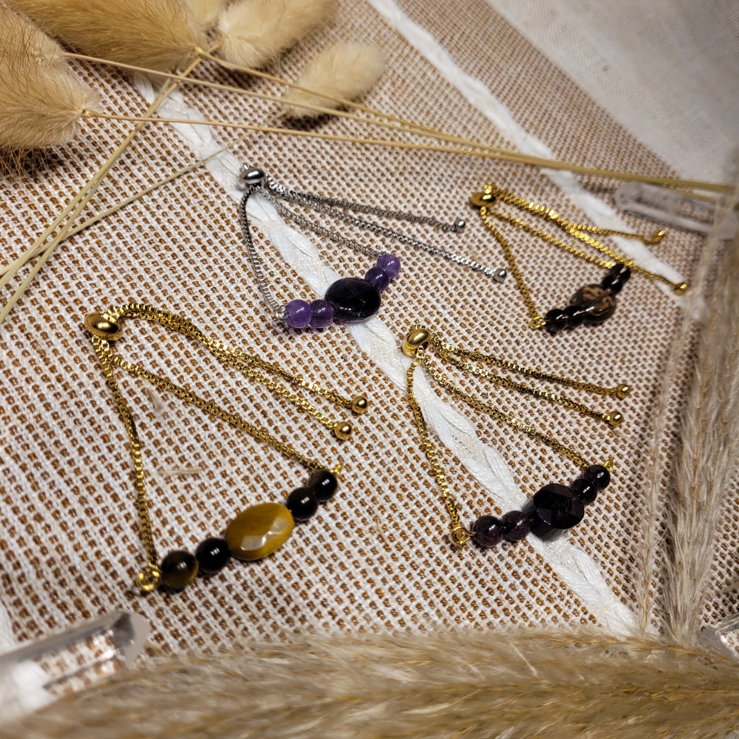 Handmade adjustable crystal bracelets