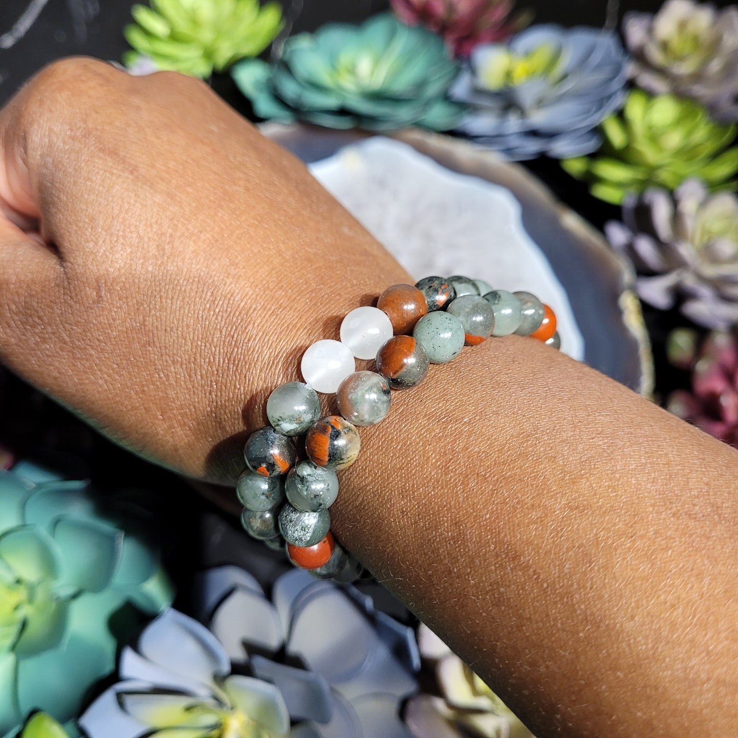 African Bloodstone Bracelet