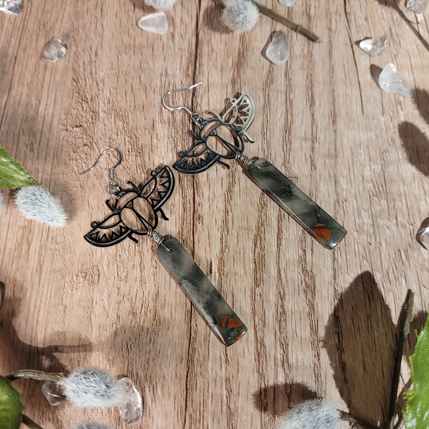 African Bloodstone Earrings