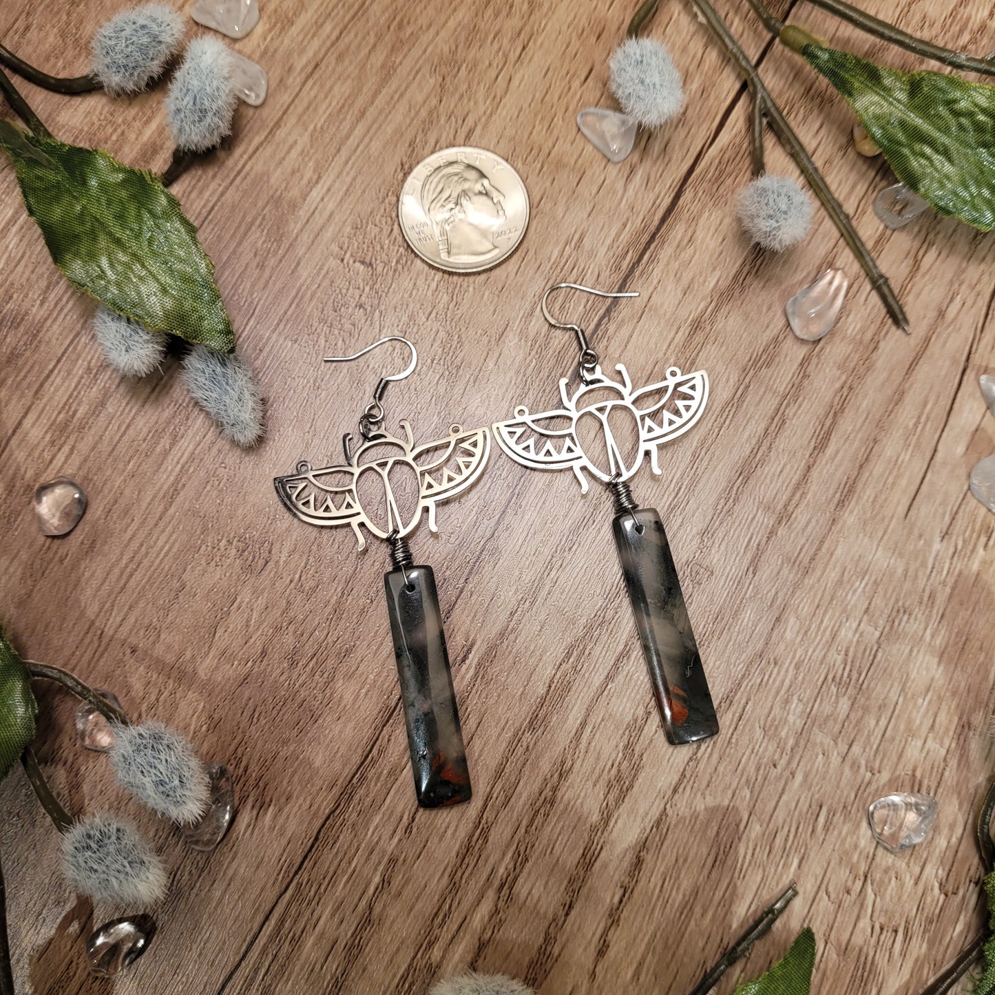 African Bloodstone Earrings