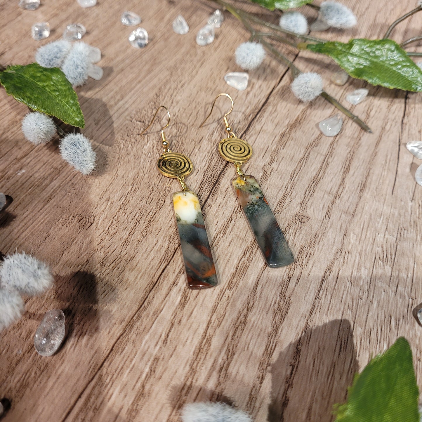 African Bloodstone Earrings