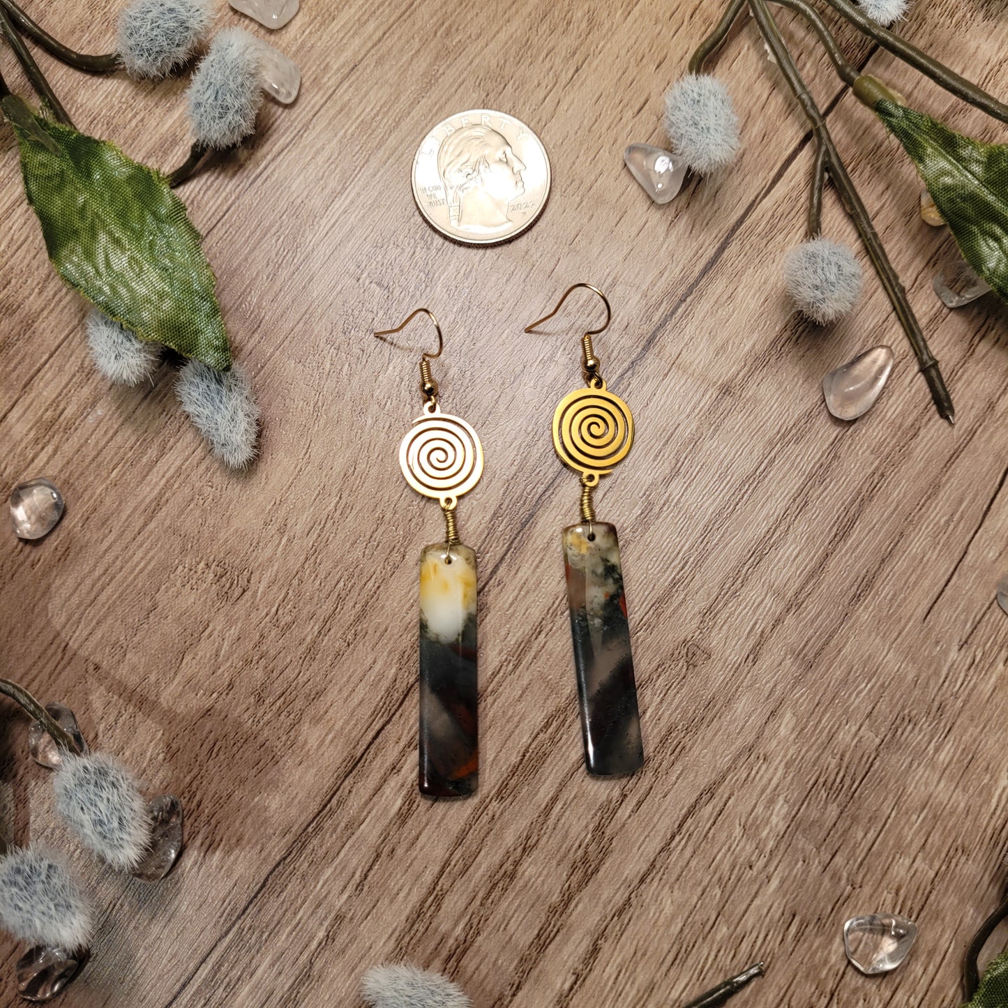 African Bloodstone Earrings