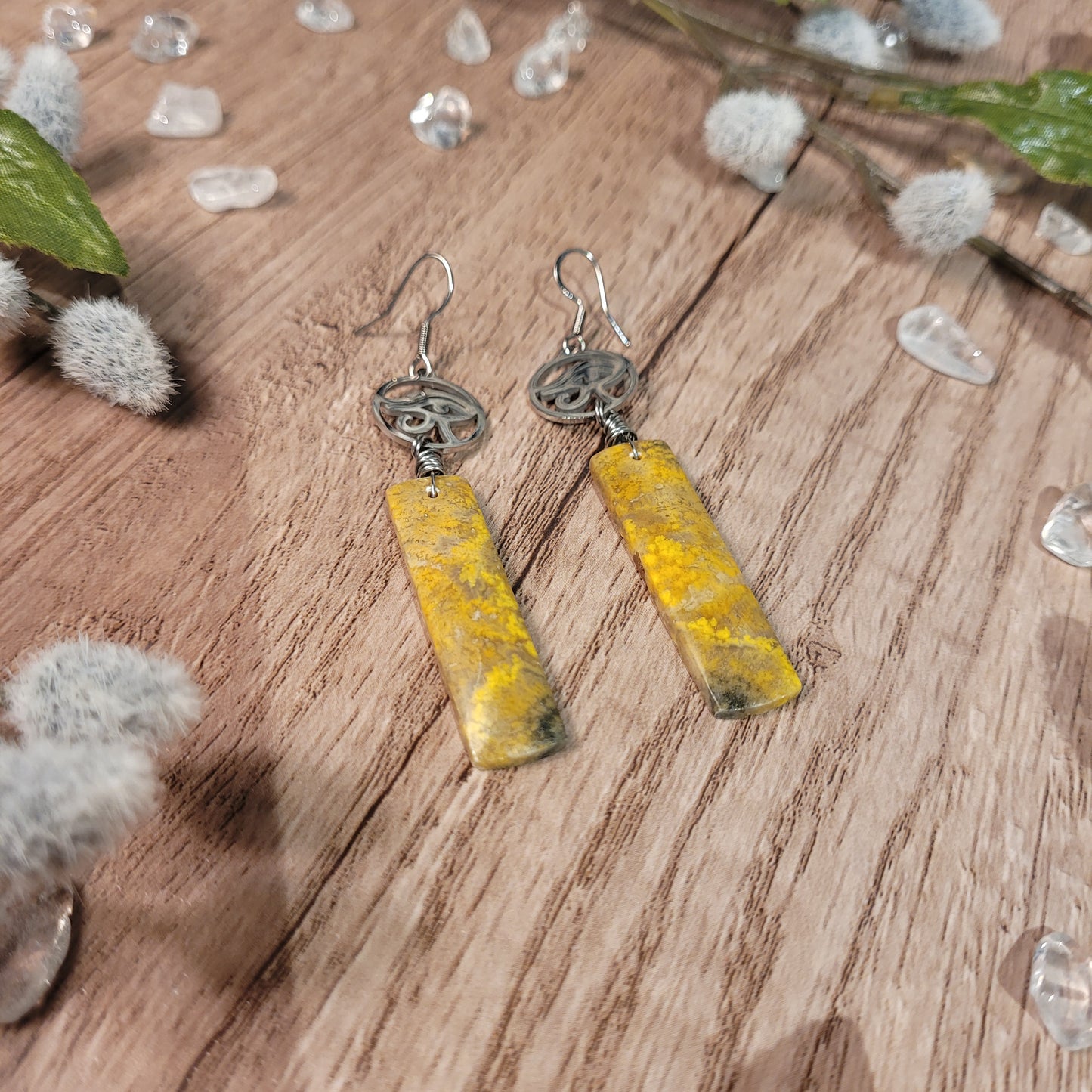Bumblebee Jasper Earrings