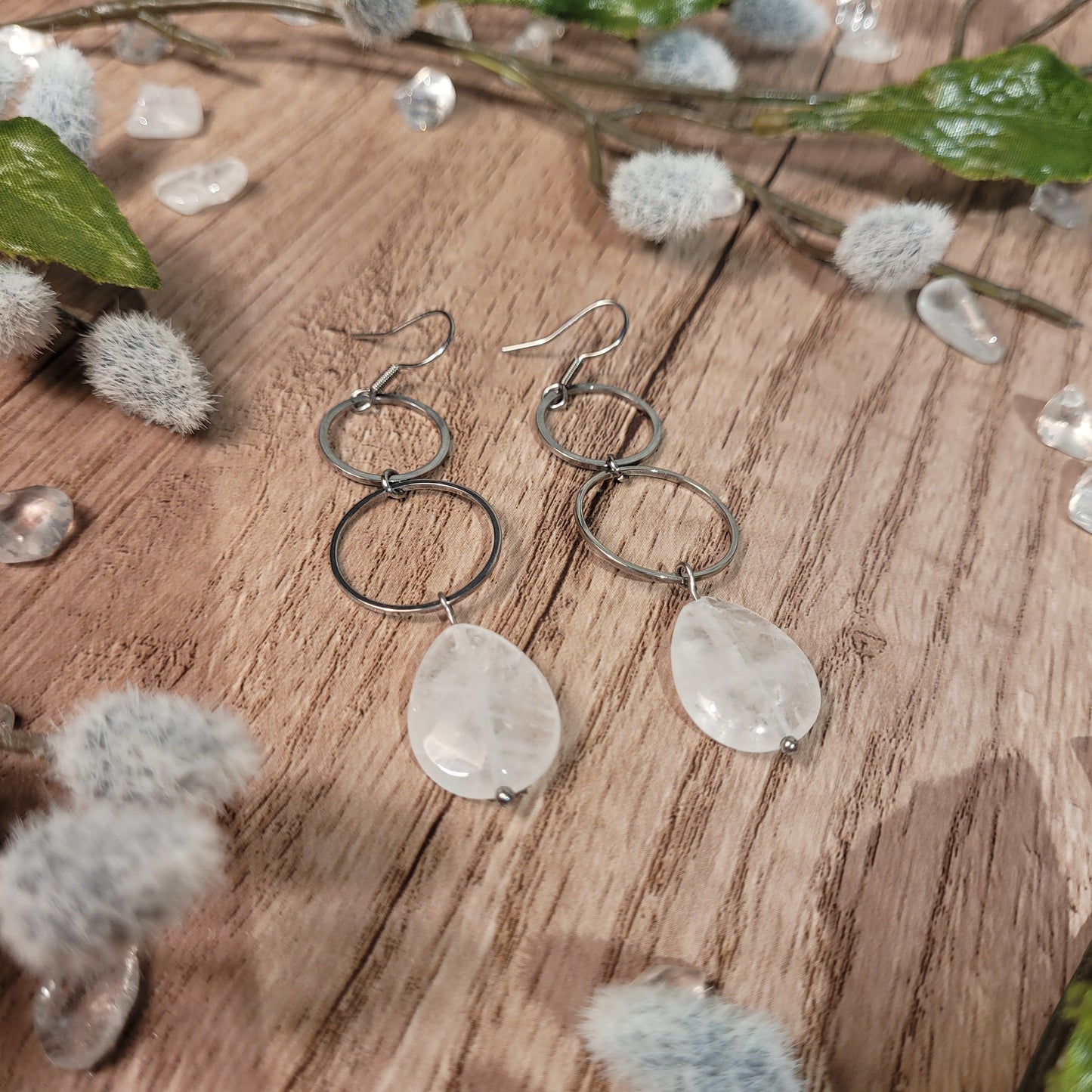 Clear Quartz Earrings