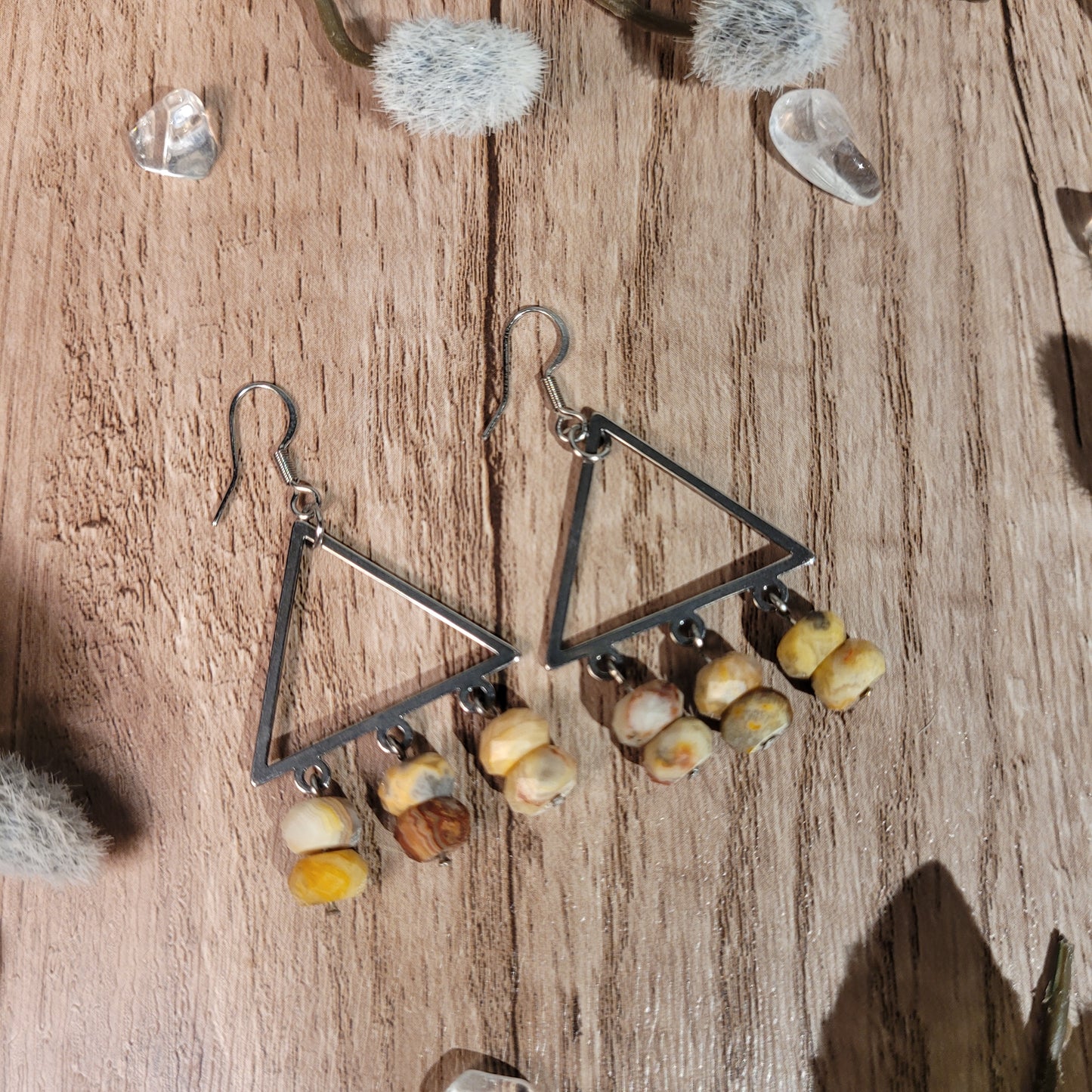 Crazy Lace Agate Earrings