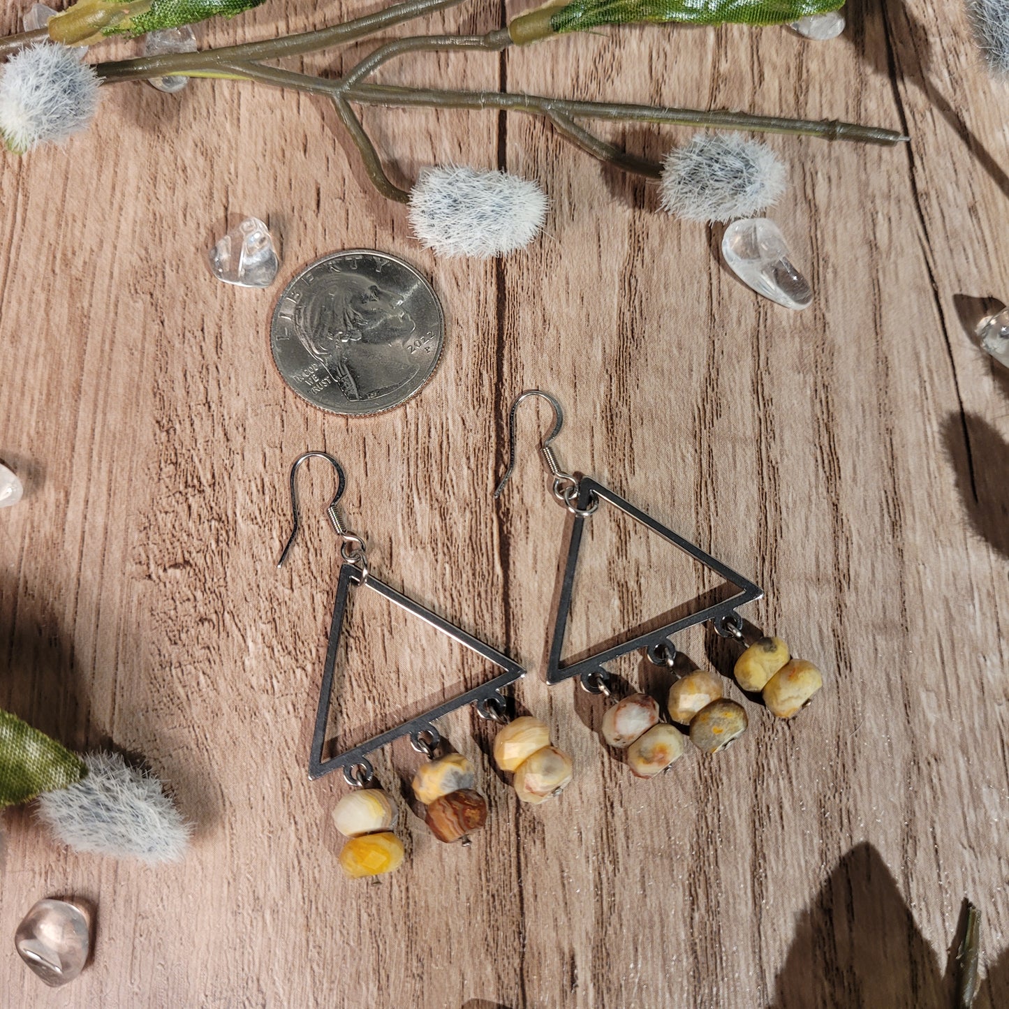 Crazy Lace Agate Earrings