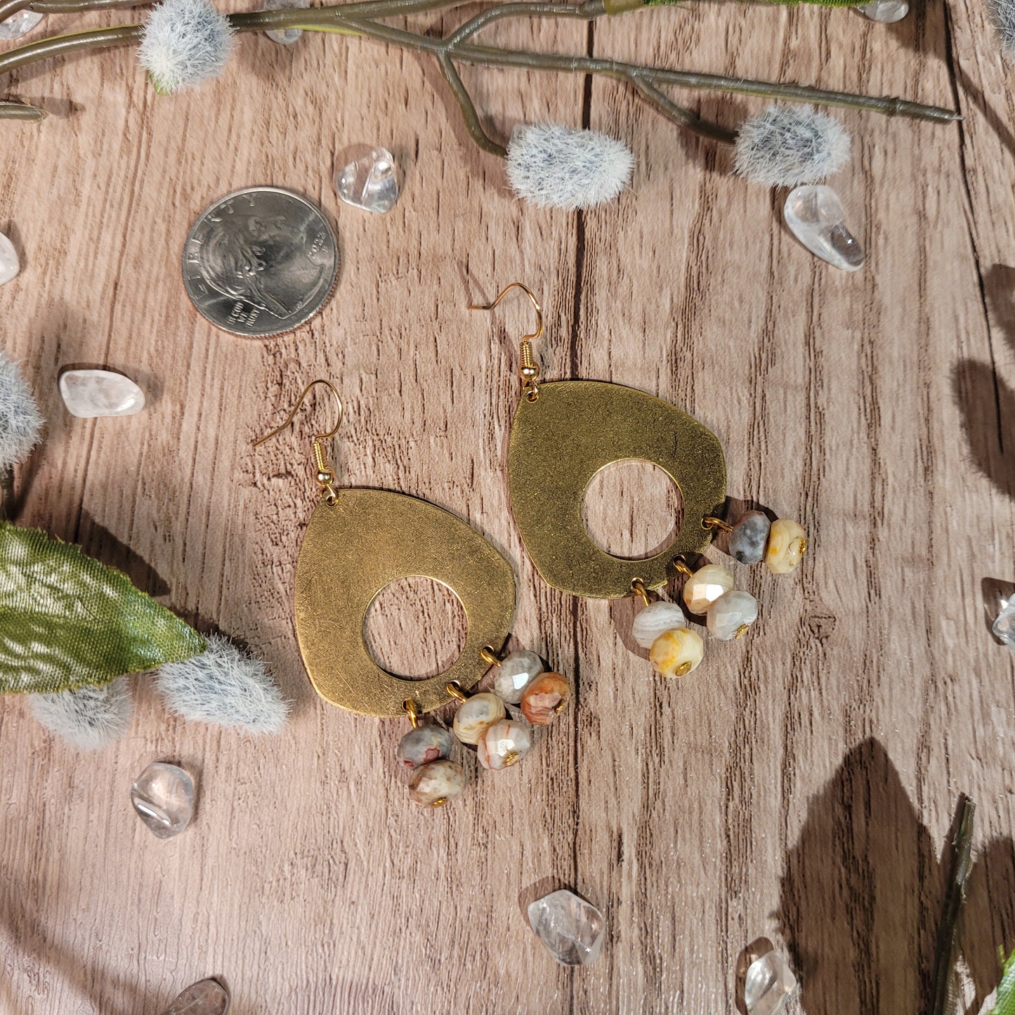 Crazy Lace Agate Earrings