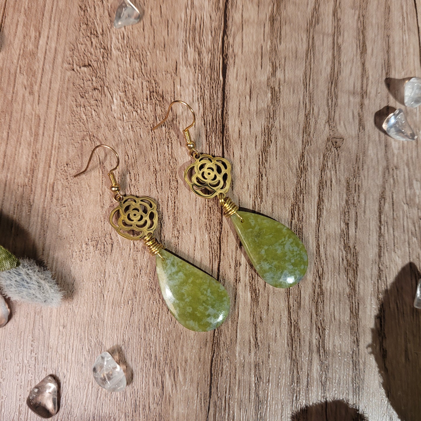Green Jade Earrings
