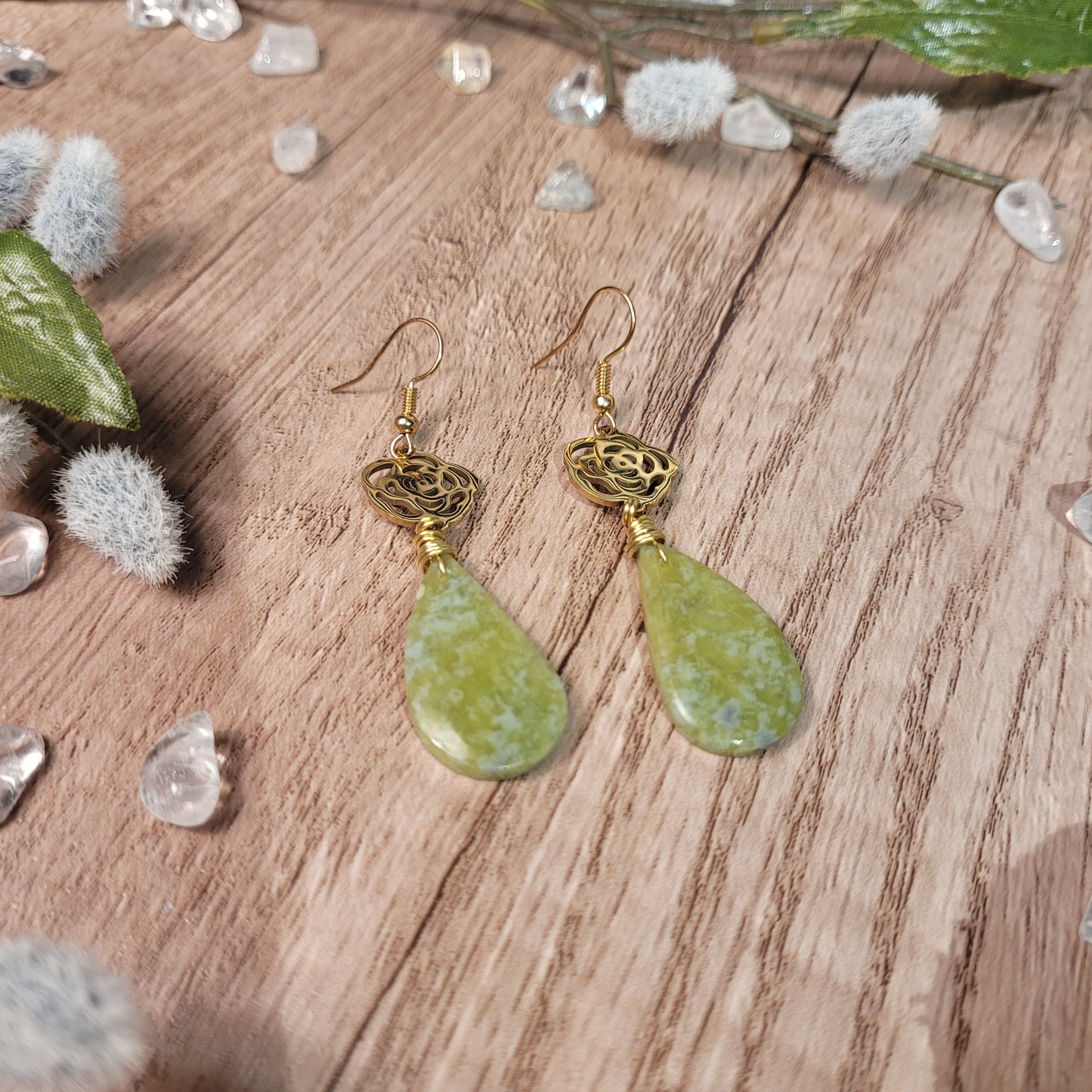 Green Jade Earrings