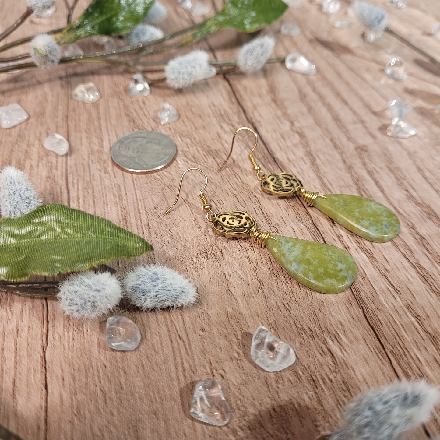 Green Jade Earrings