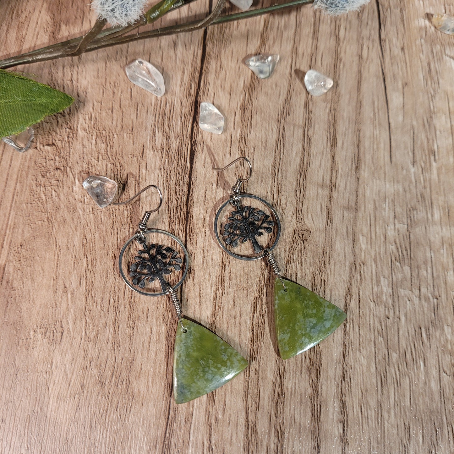 Green Jade Earrings
