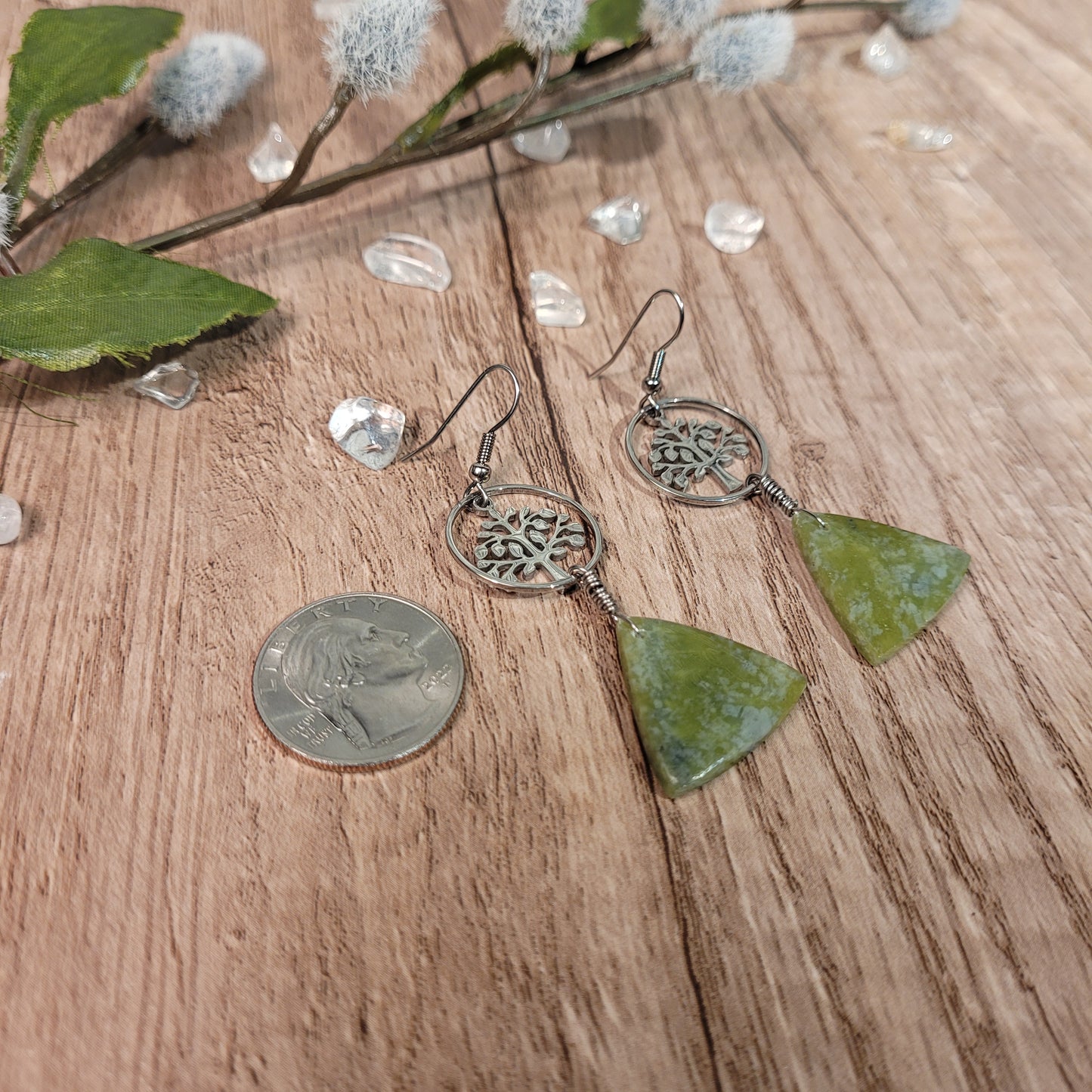 Green Jade Earrings
