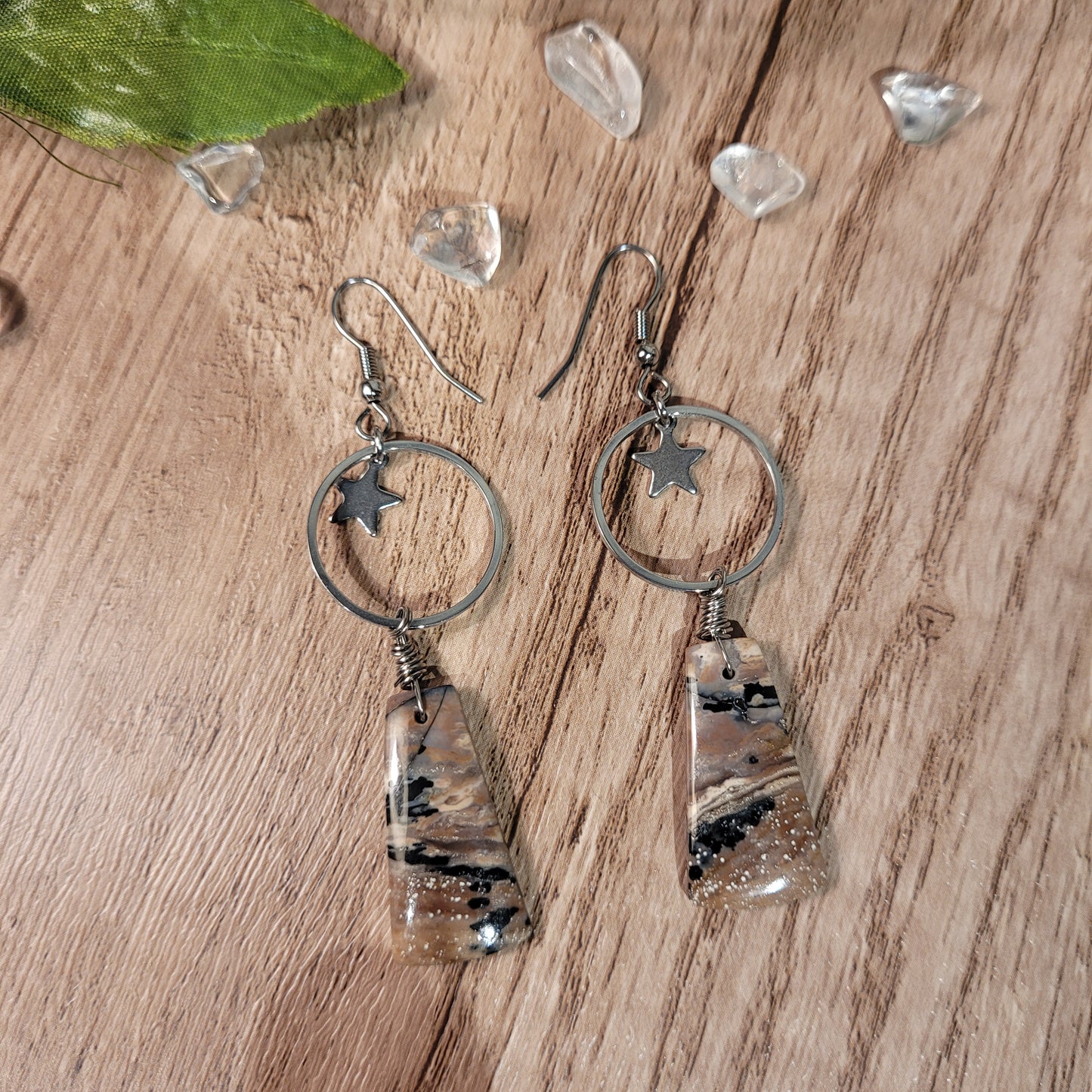Honey Dendrite Earrings