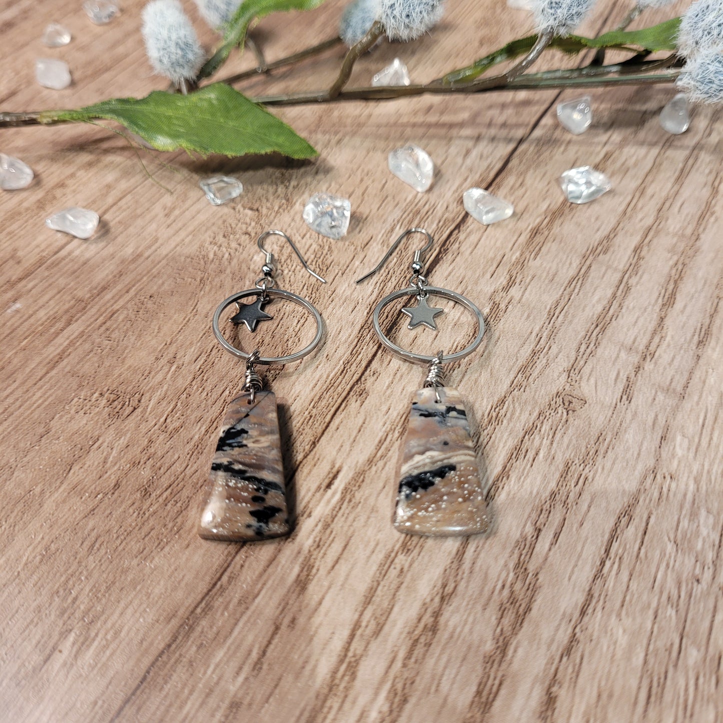 Honey Dendrite Earrings
