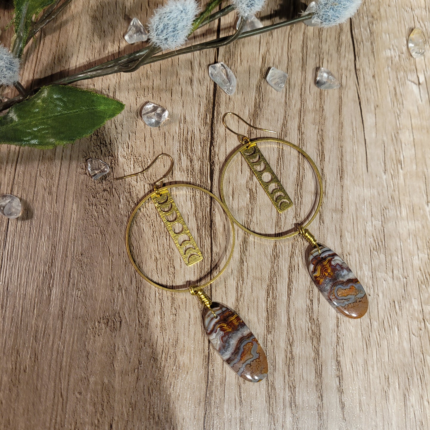 Laguna Lace Agate Earrings
