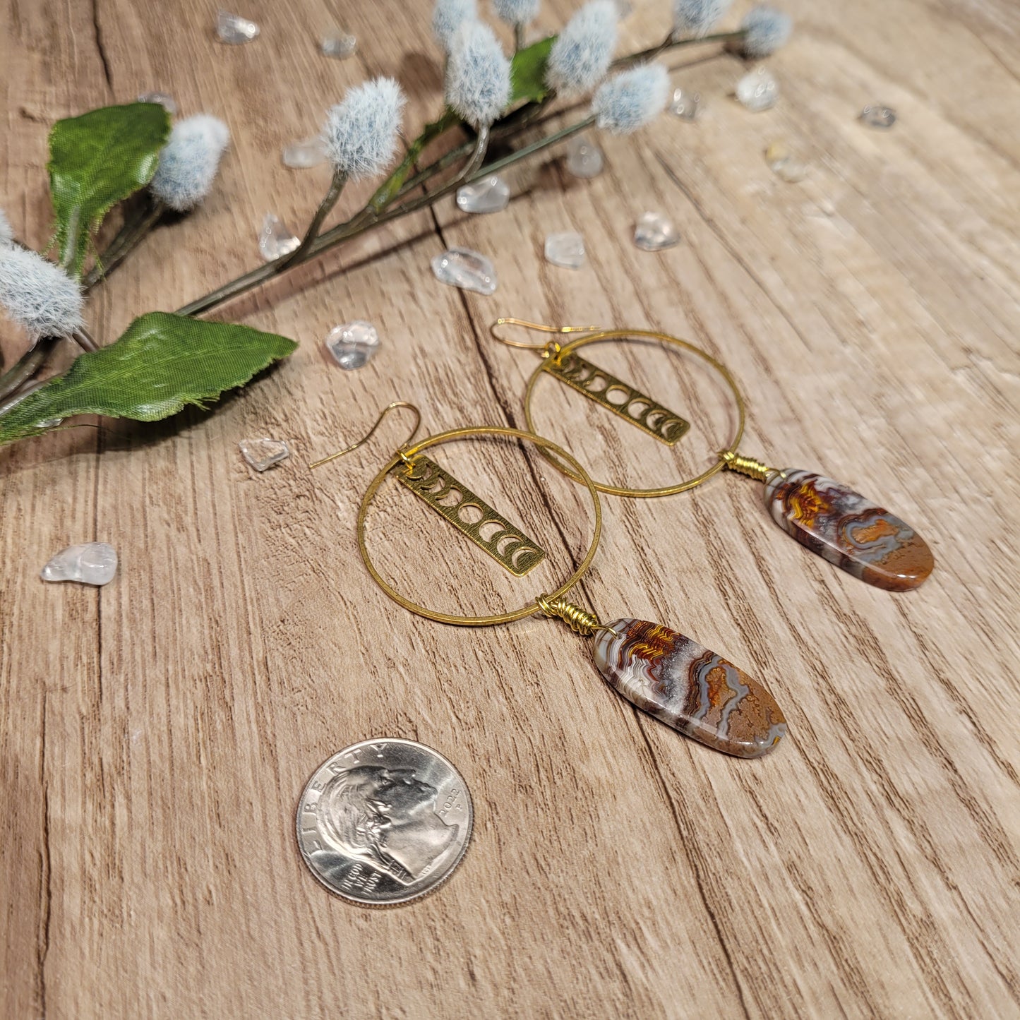 Laguna Lace Agate Earrings