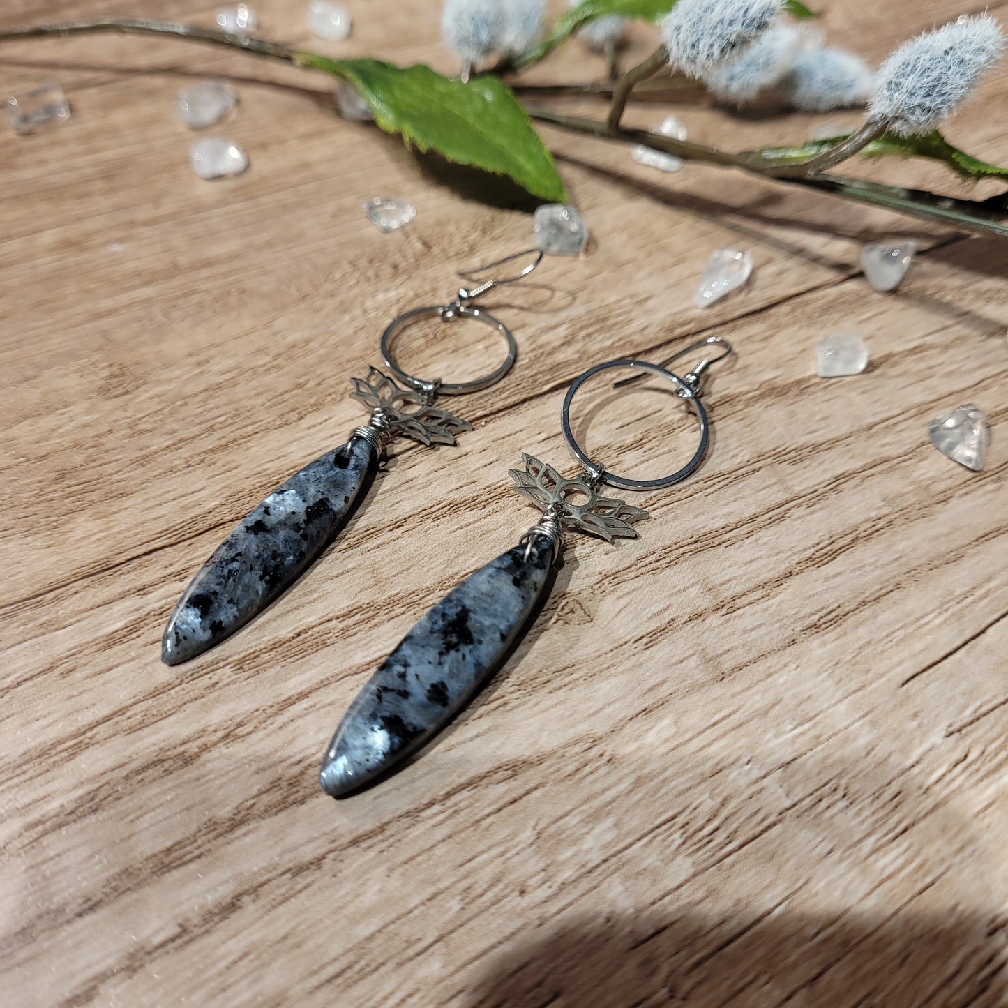 Larvikite Earrings