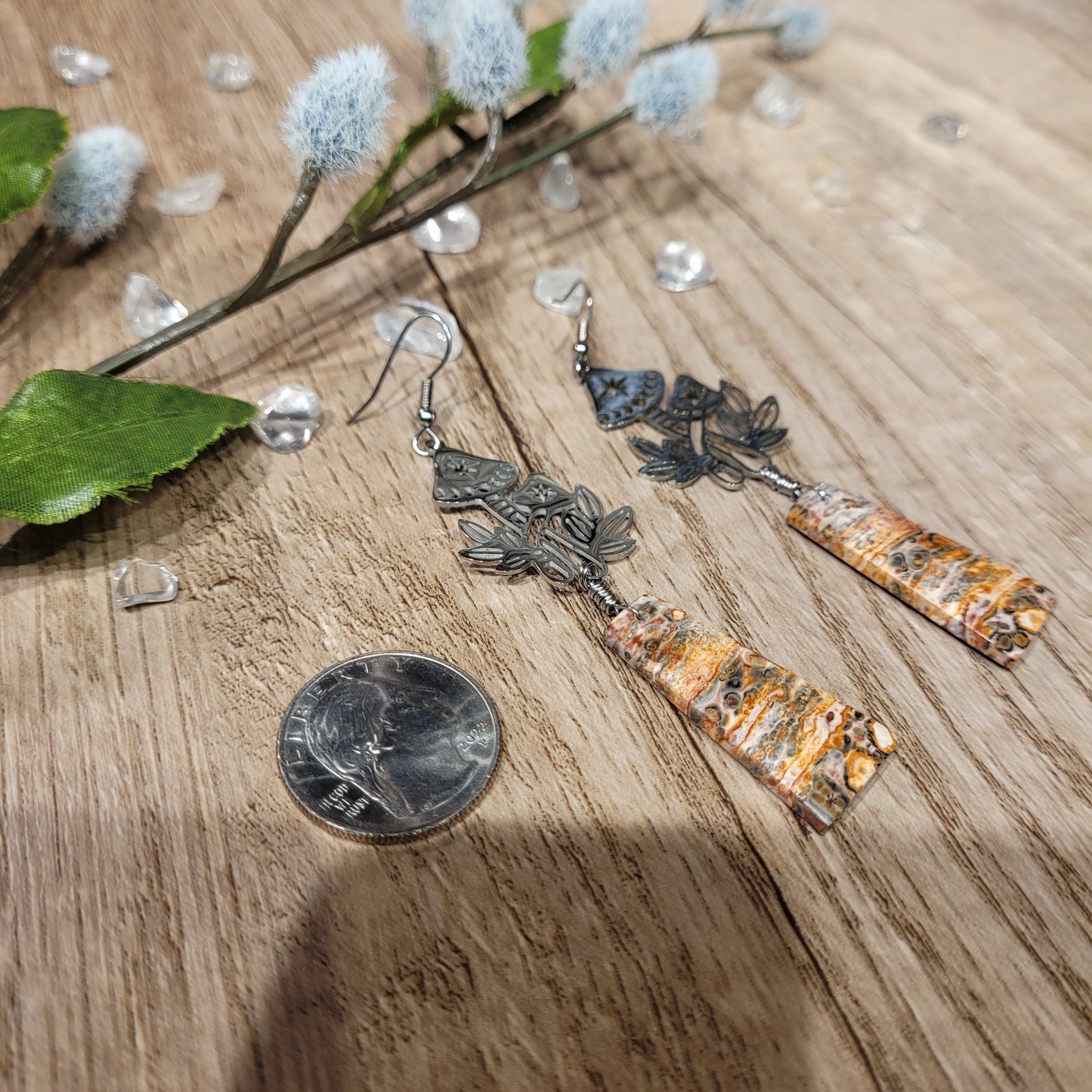 Leopardskin Jasper Earrings