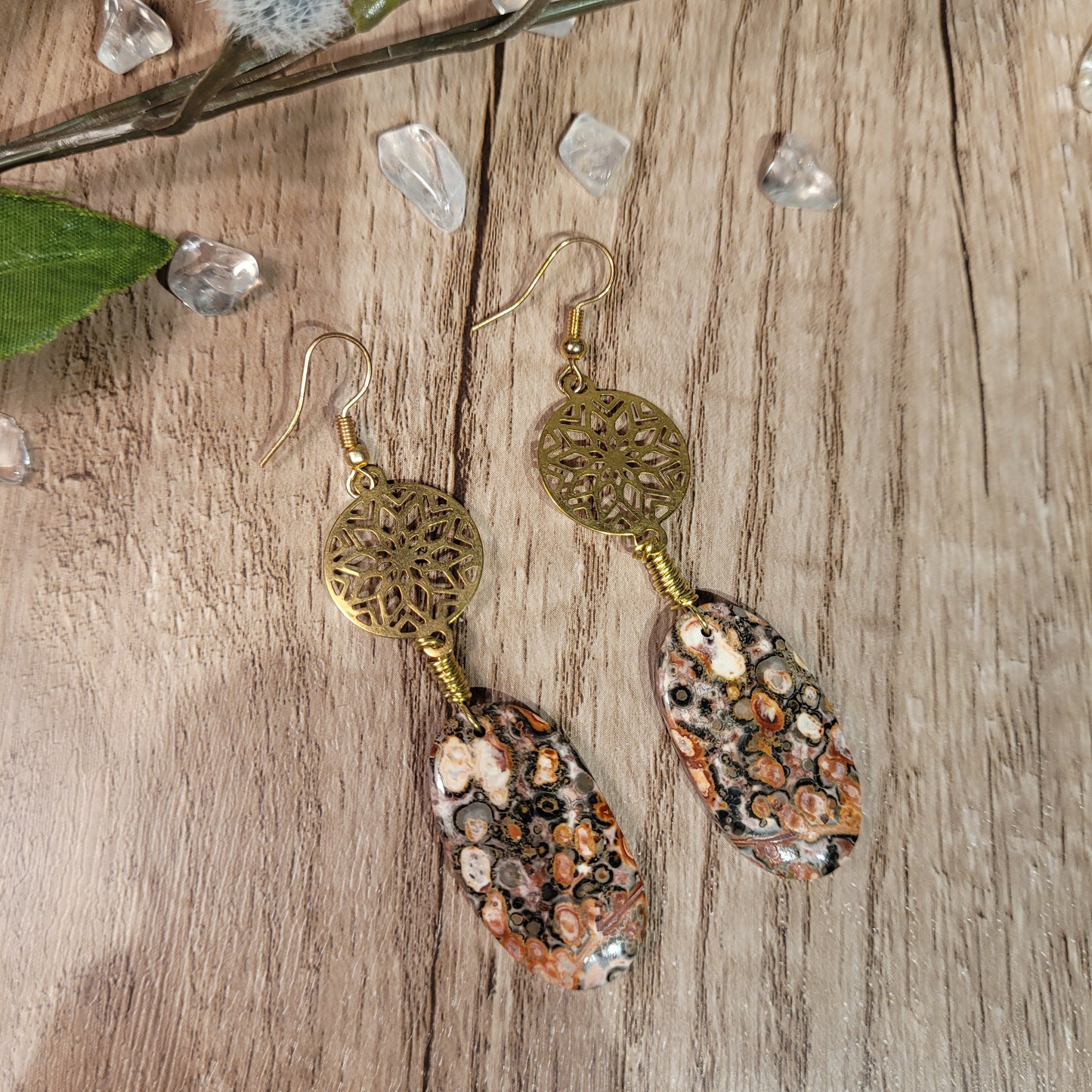 Leopardskin Jasper Earrings