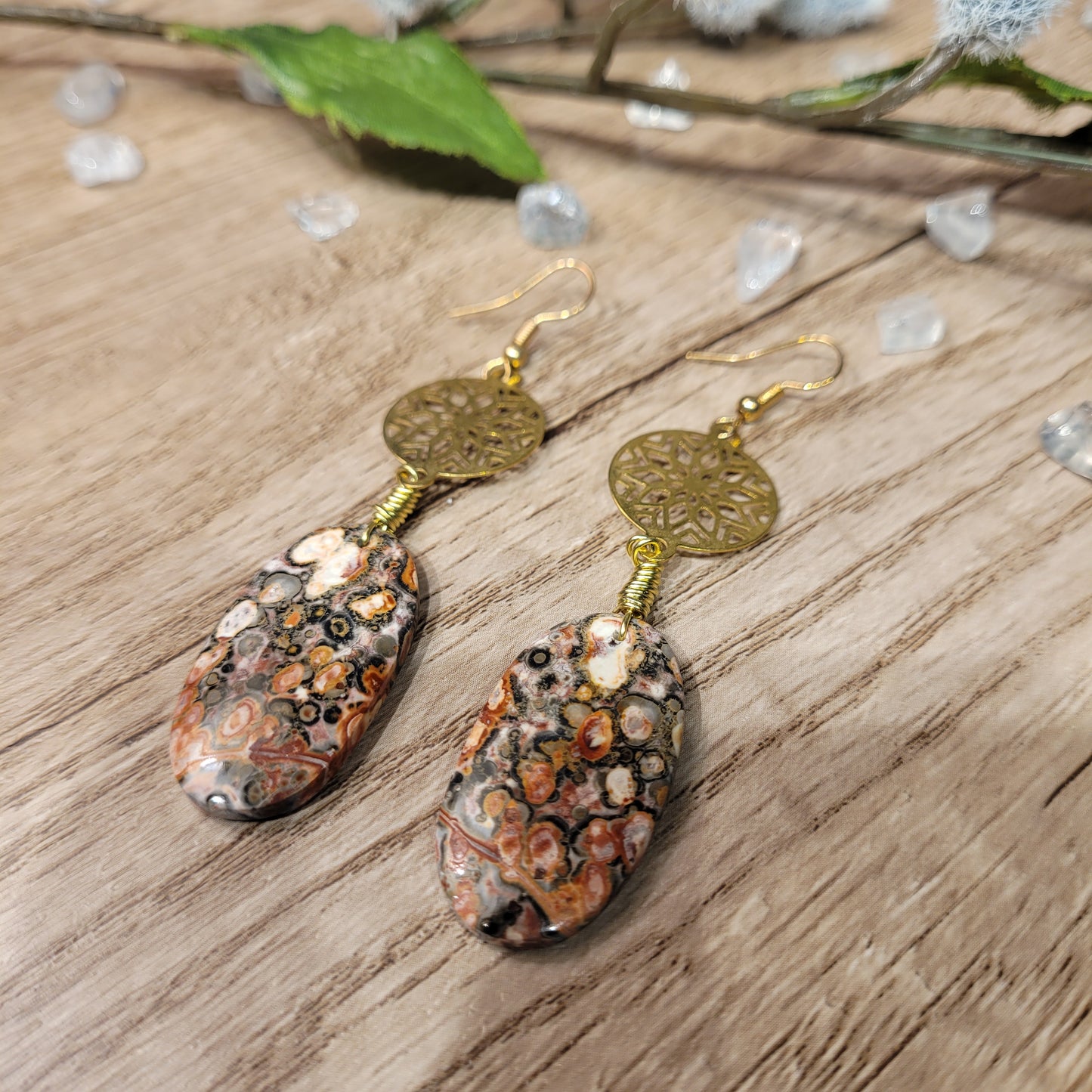 Leopardskin Jasper Earrings