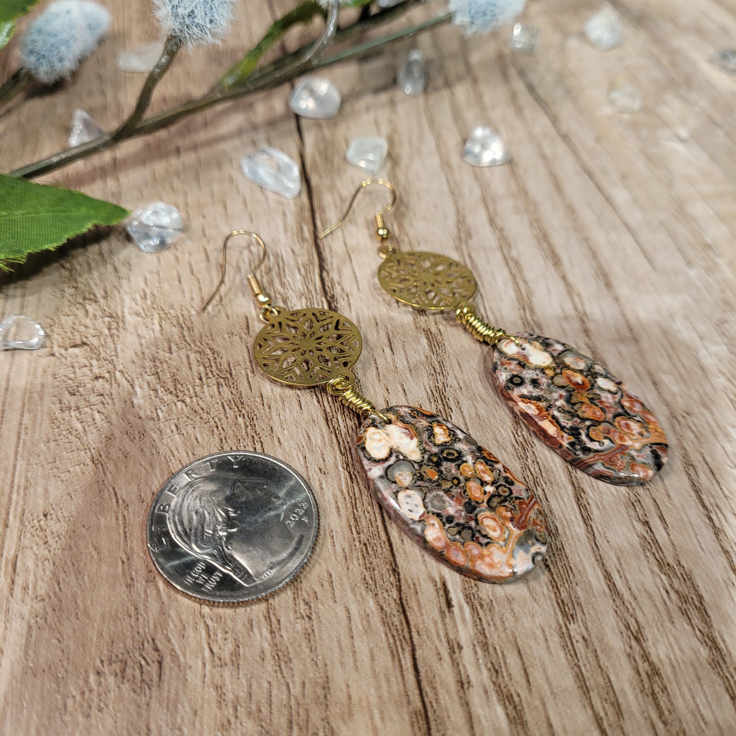 Leopardskin Jasper Earrings