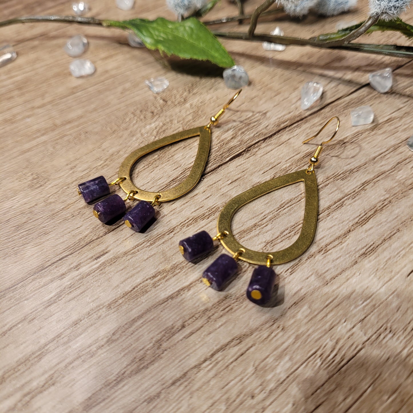 Lepidolite Earrings