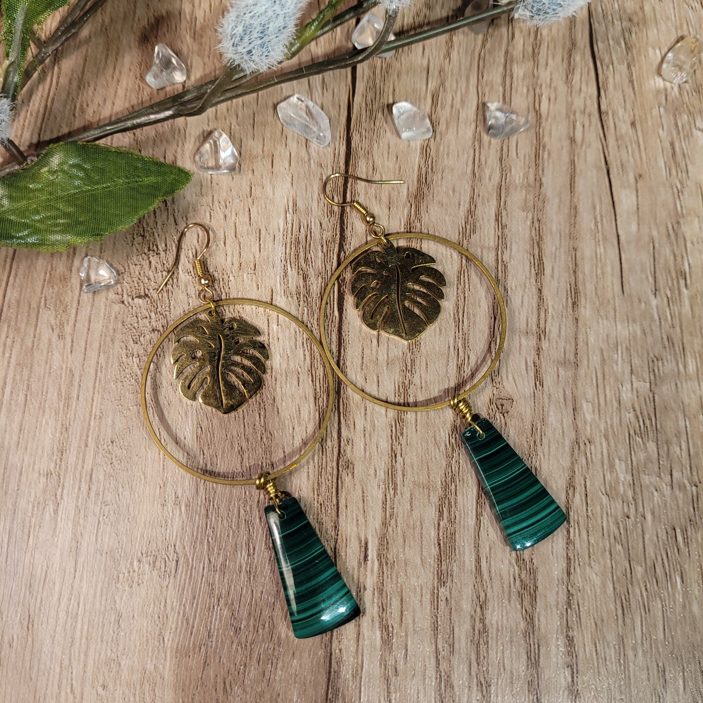 Malachite Earrings