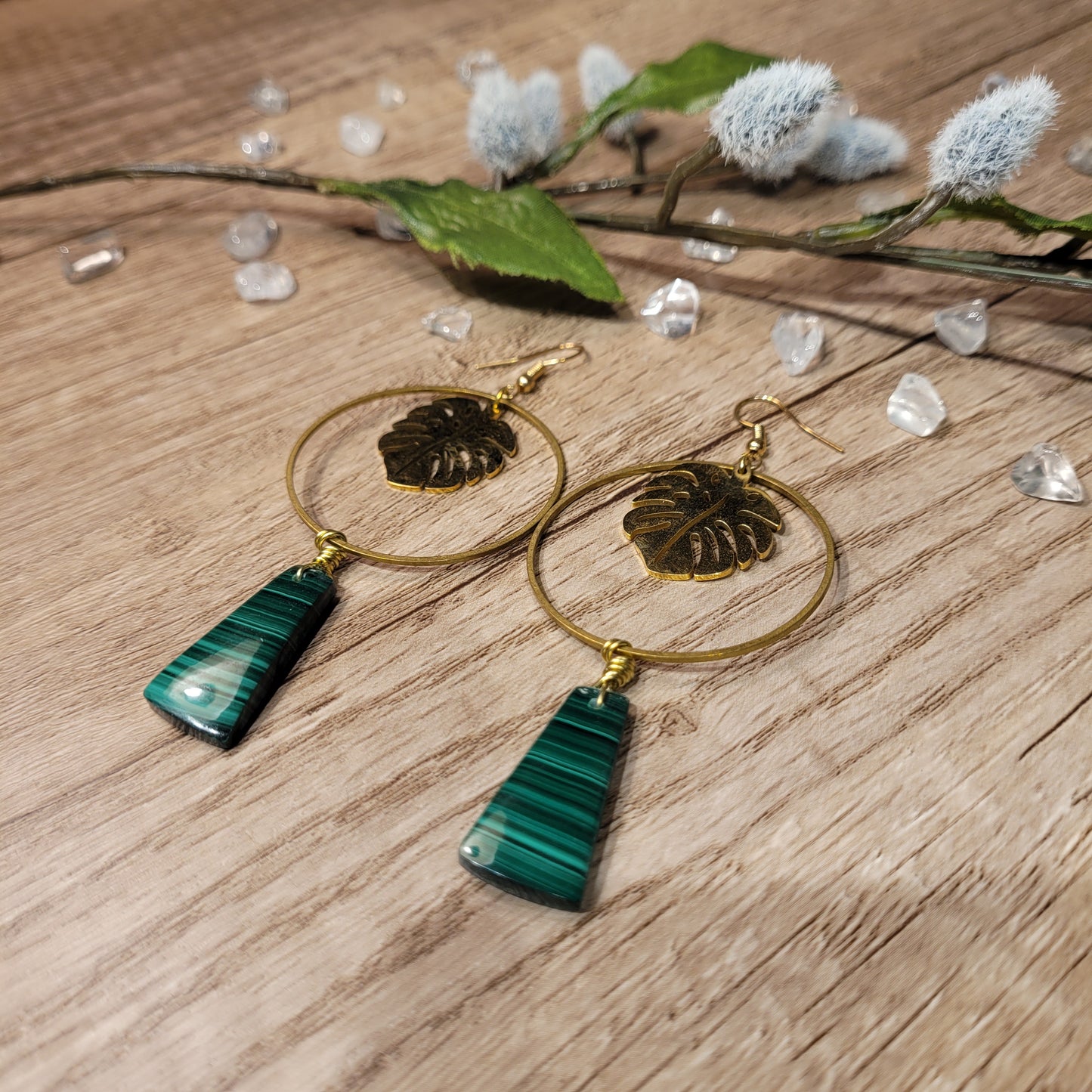 Malachite Earrings