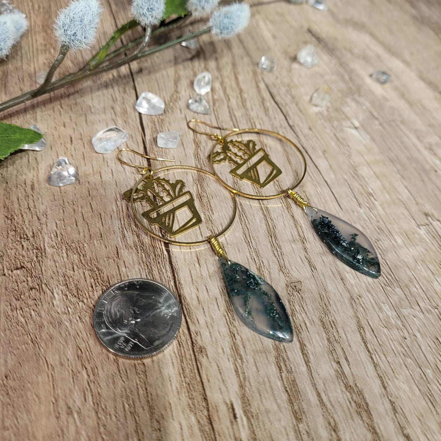 Moss Agate Earrings