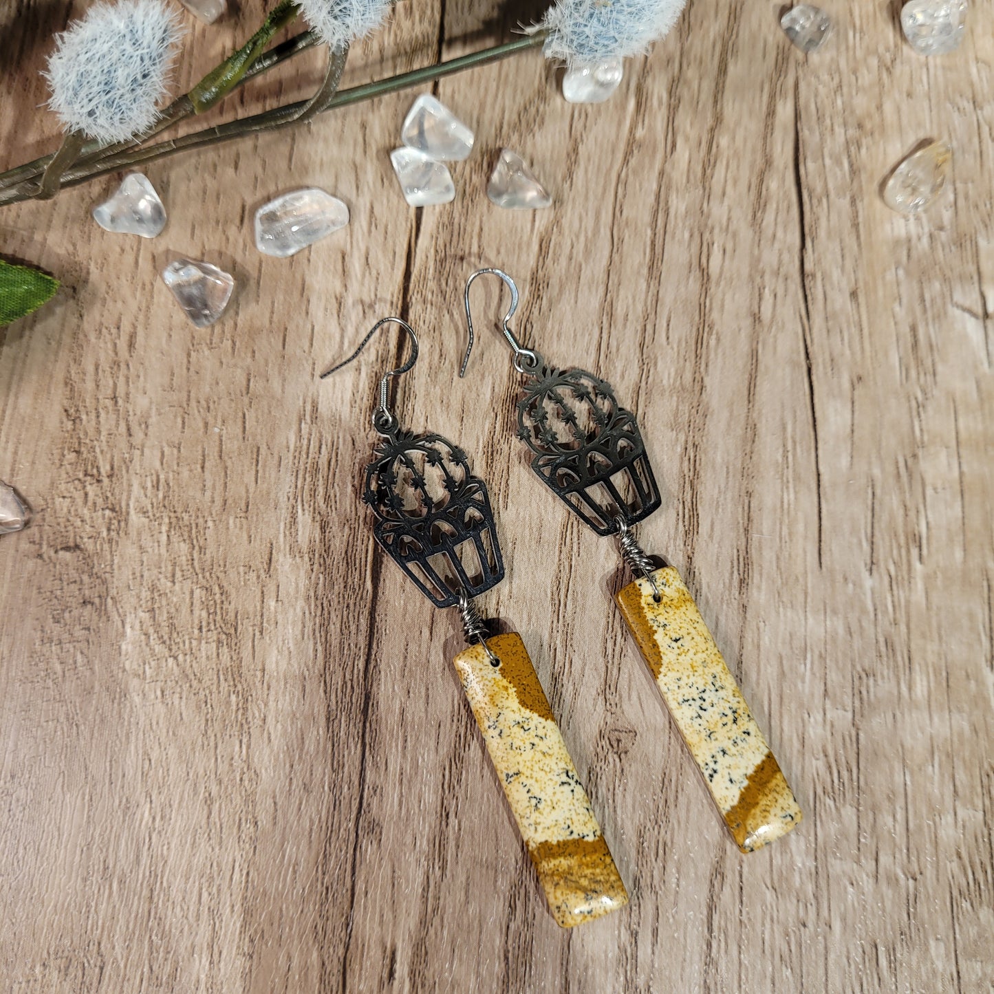 Picture Jasper Earrings
