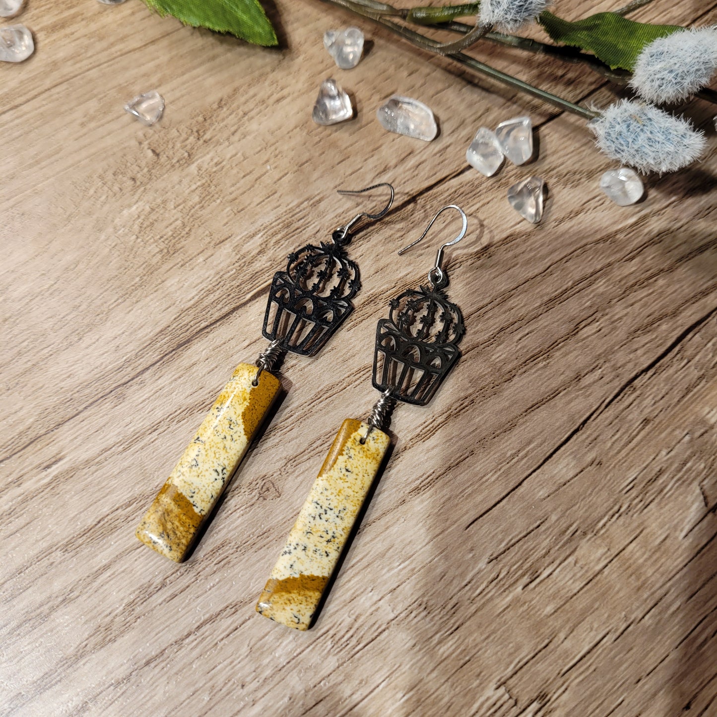Picture Jasper Earrings