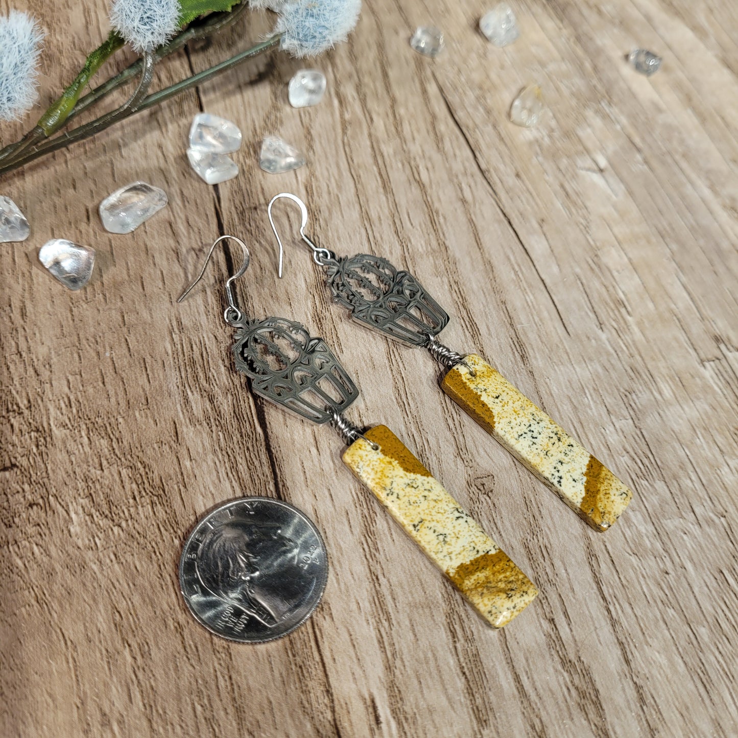 Picture Jasper Earrings