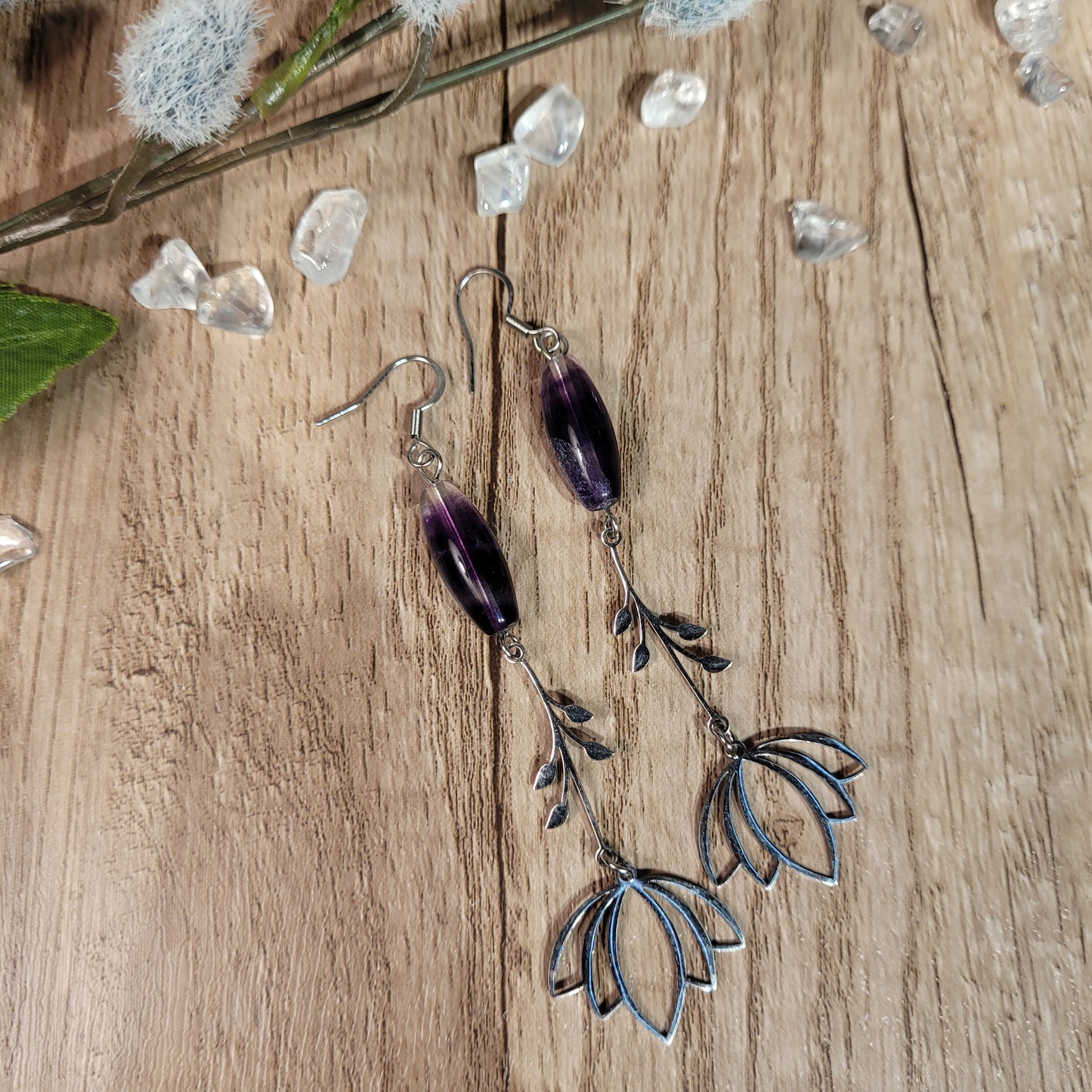 Rainbow Fluorite Earrings