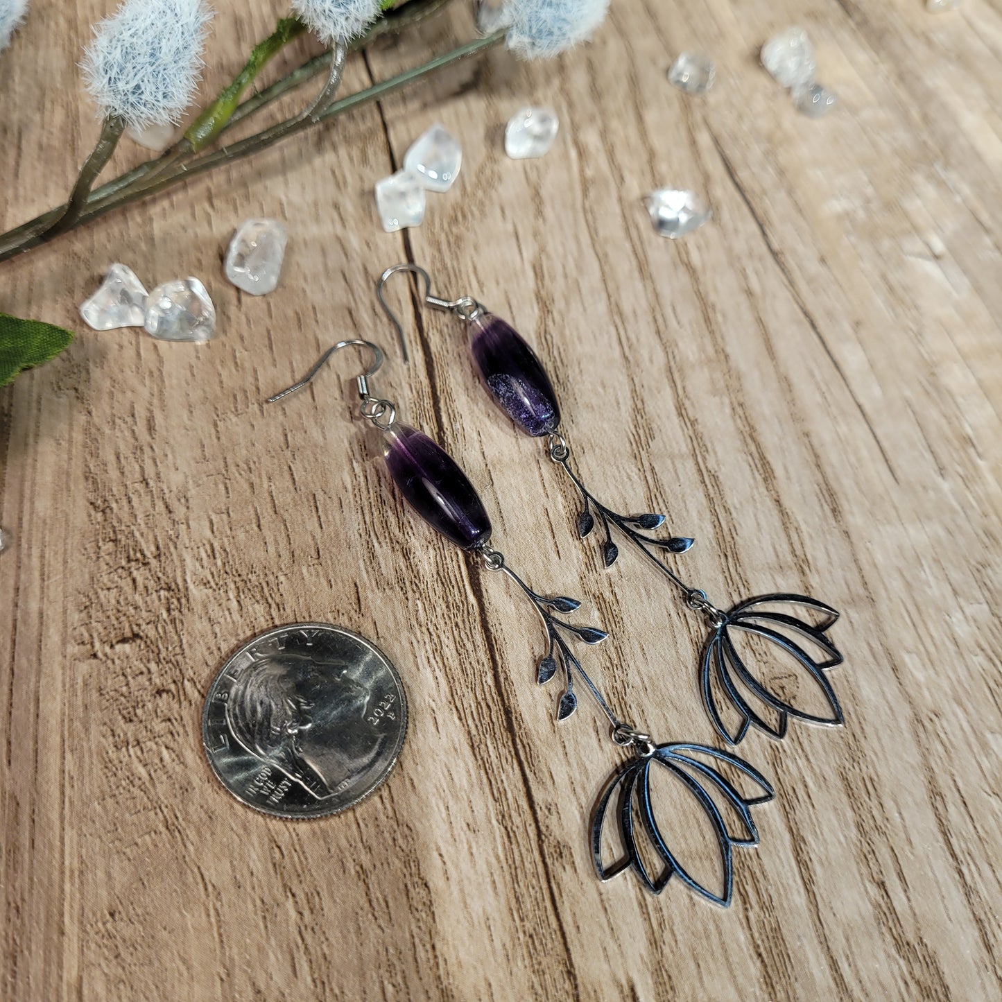 Rainbow Fluorite Earrings