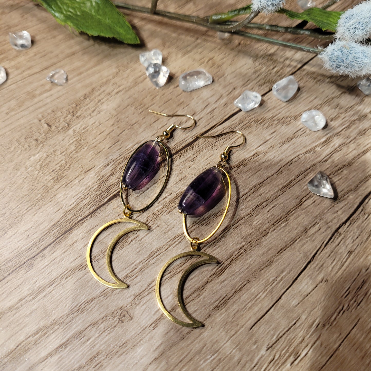 Rainbow Fluorite Earrings