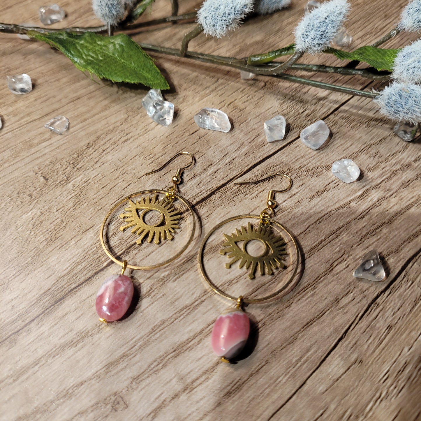 Rhodochrosite Earrings