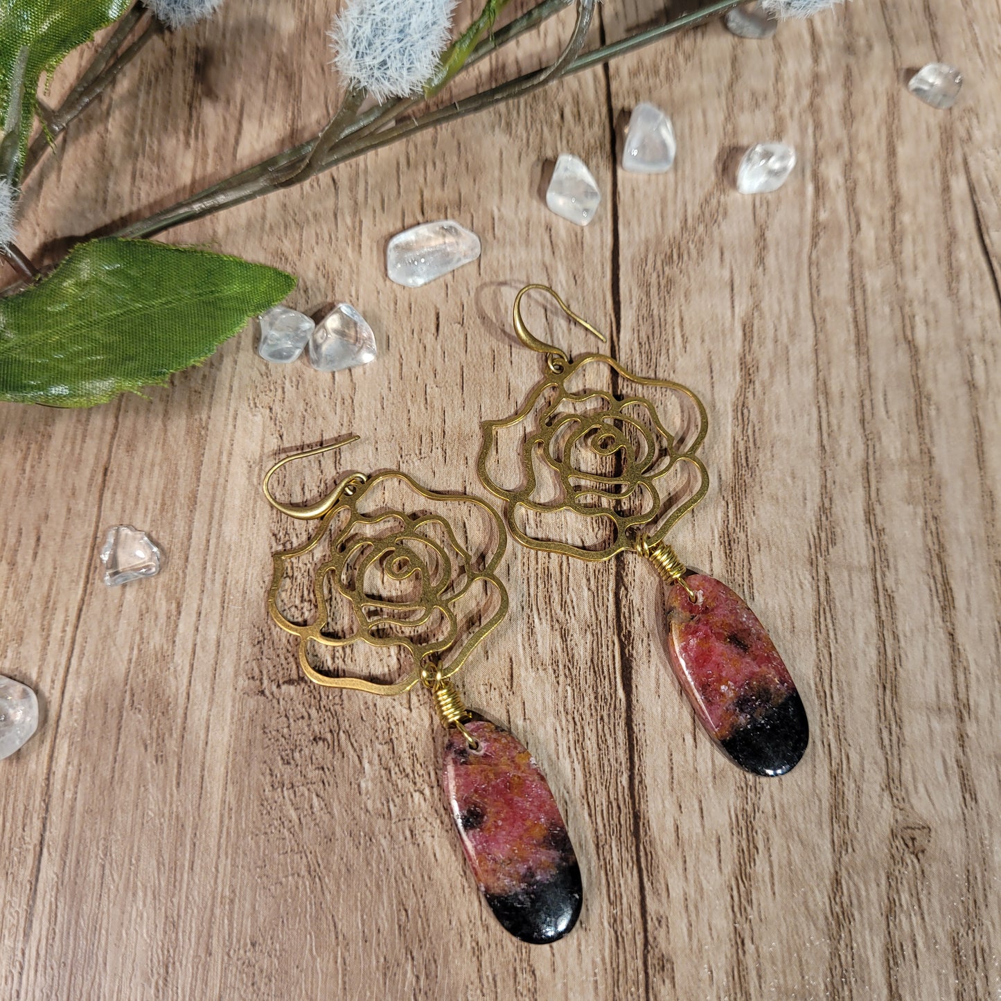 Rhodonite Earrings