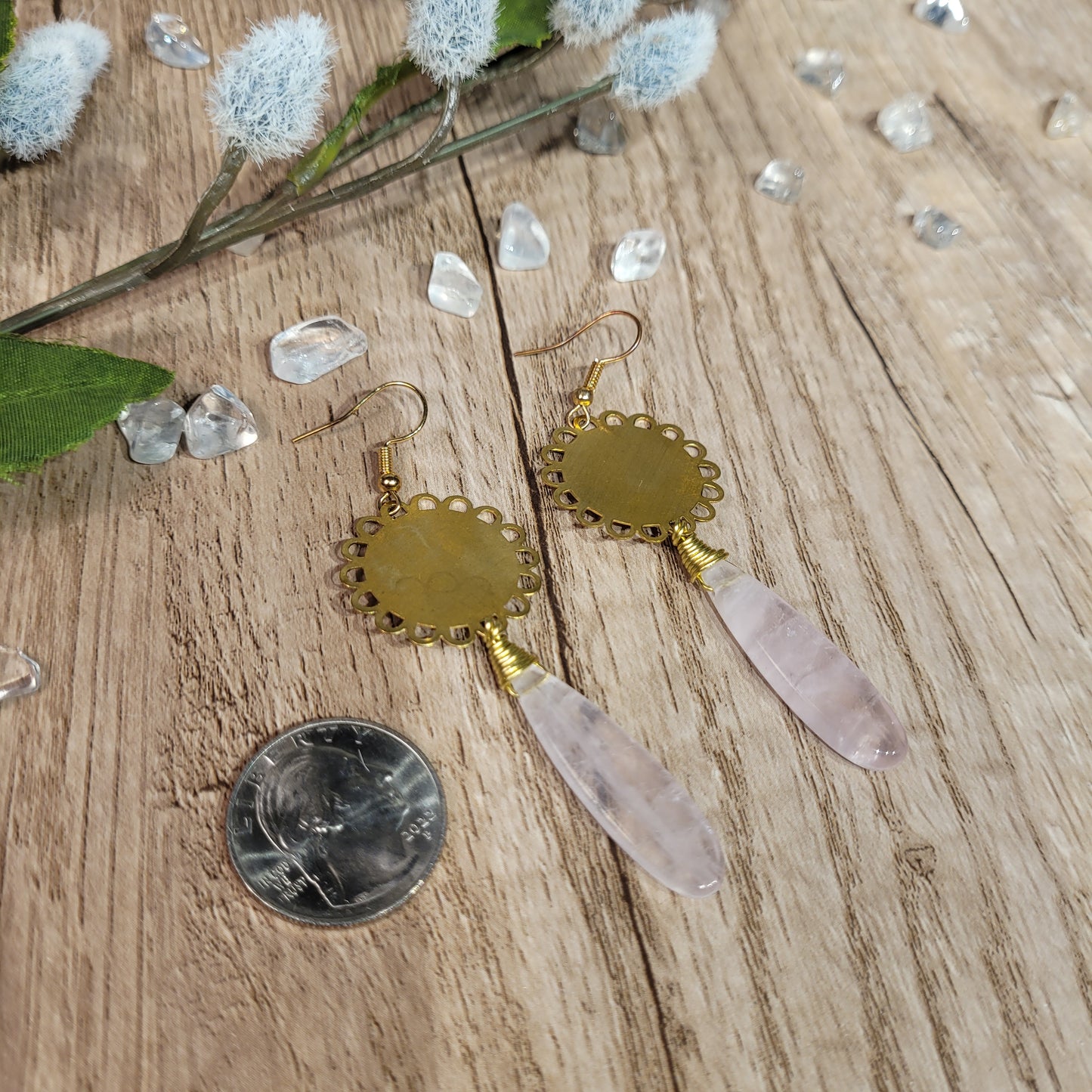 Rose Quartz Earrings