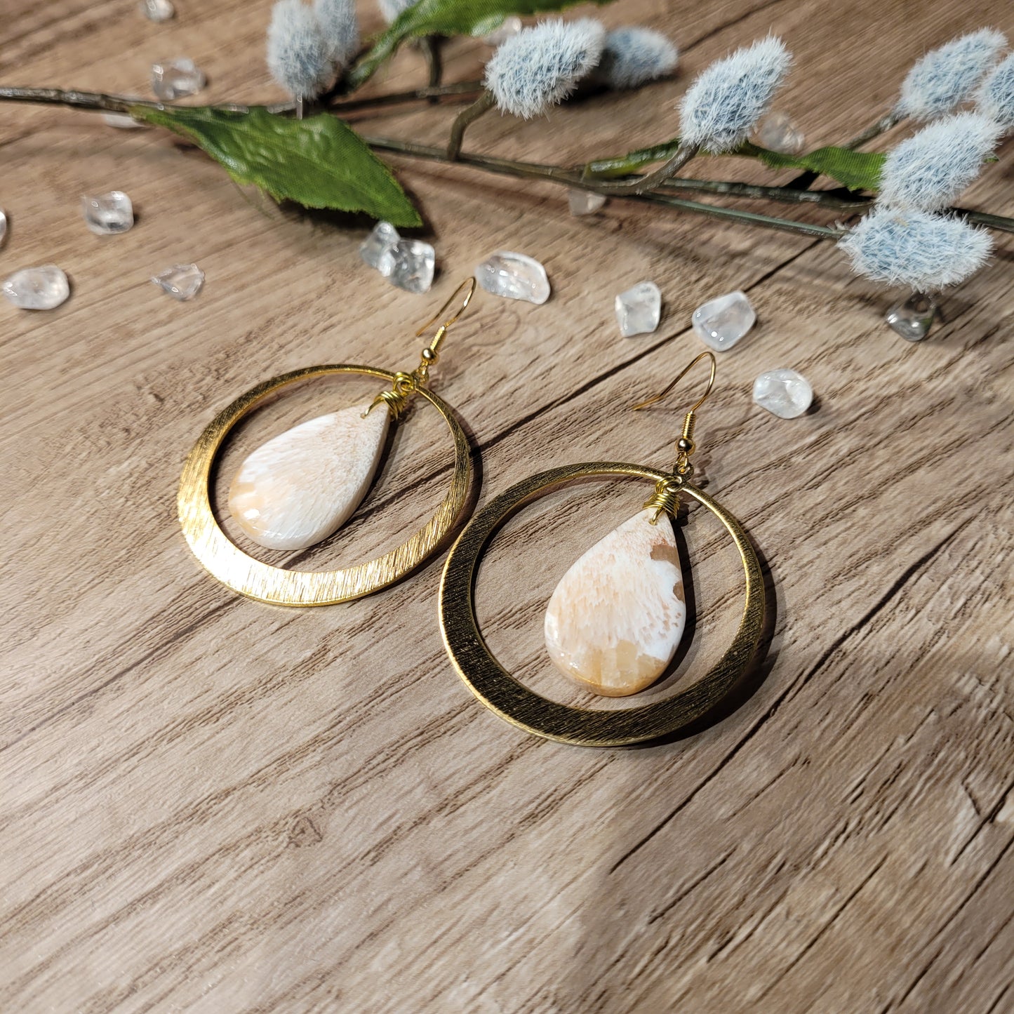 Scolecite Earrings