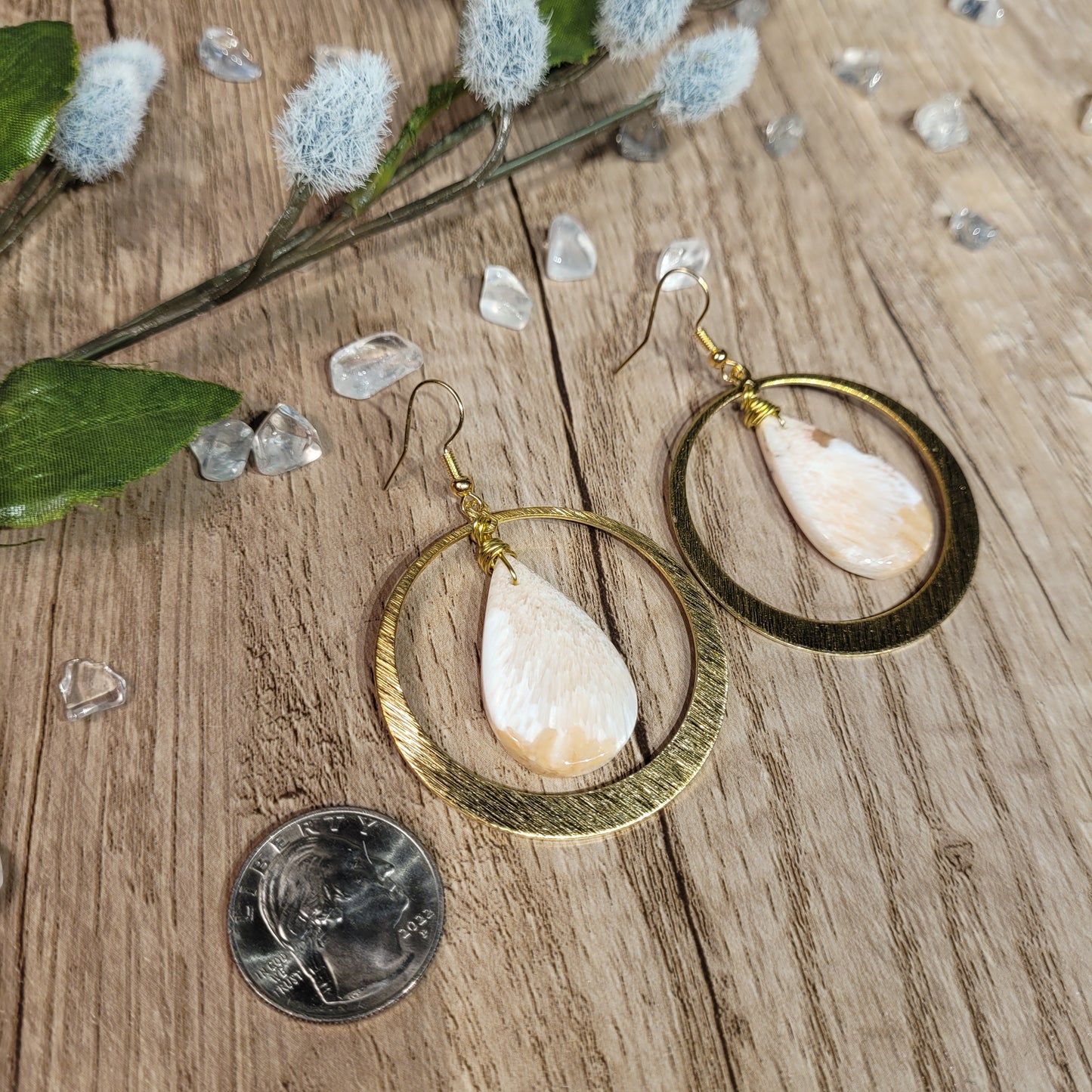 Scolecite Earrings