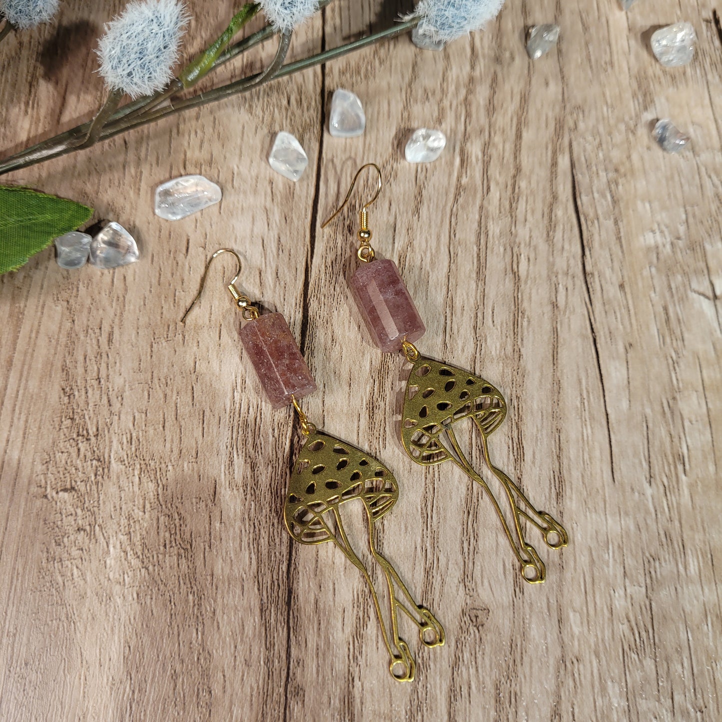 Strawberry Quartz Earrings