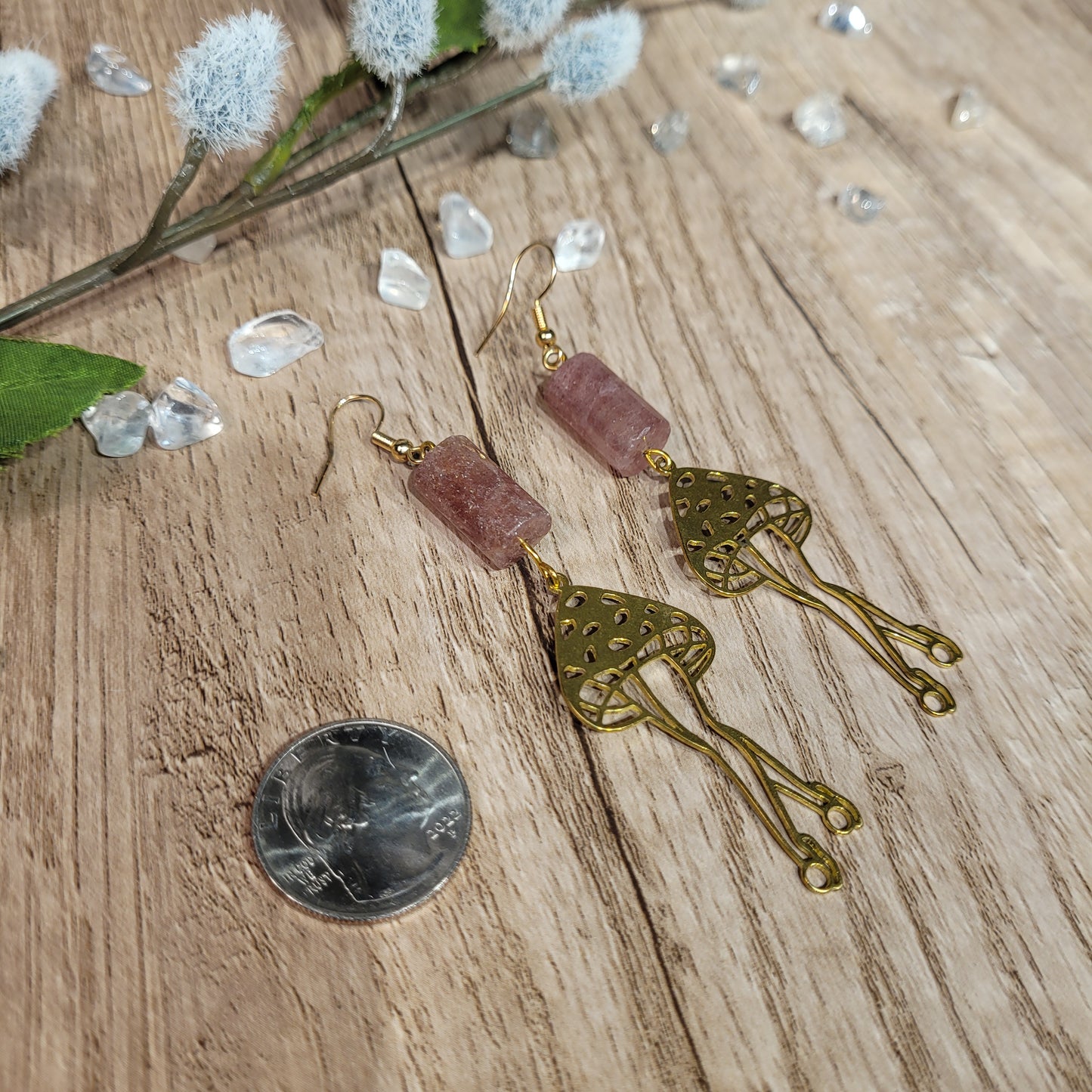 Strawberry Quartz Earrings