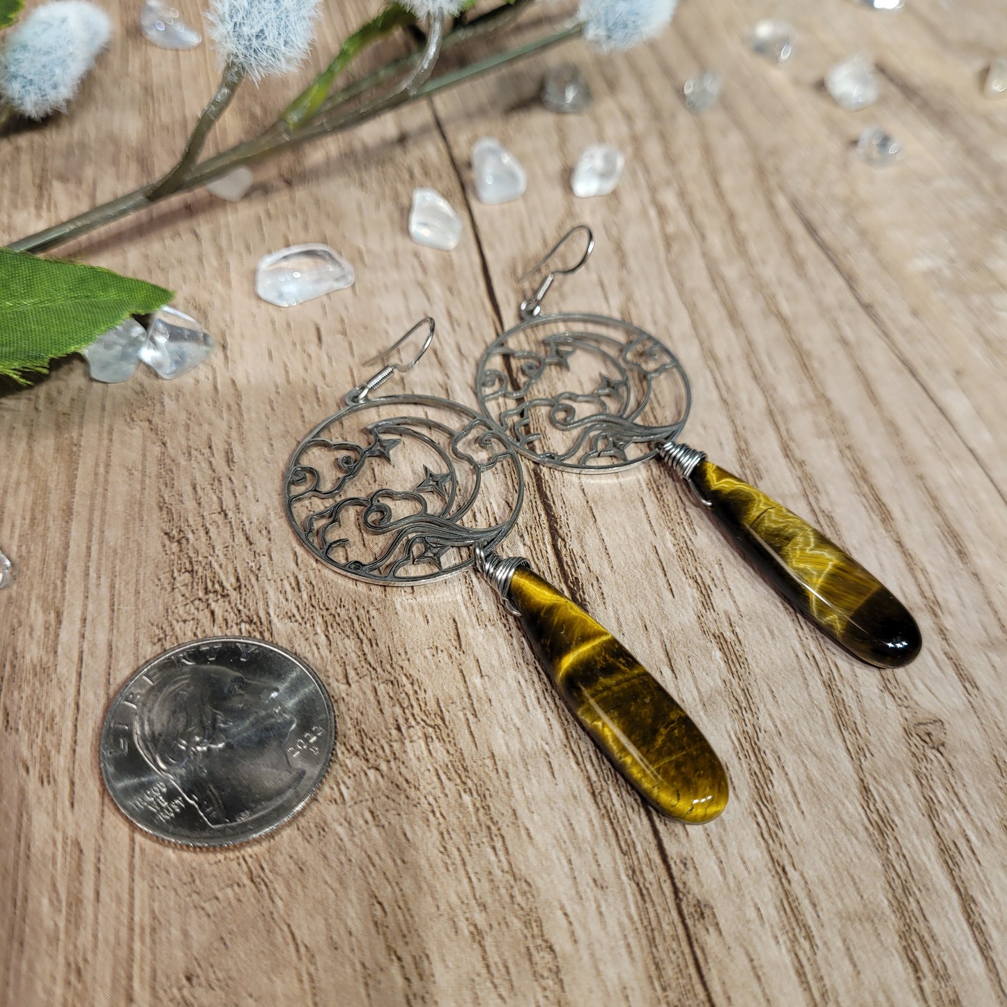 Tigers Eye Earrings