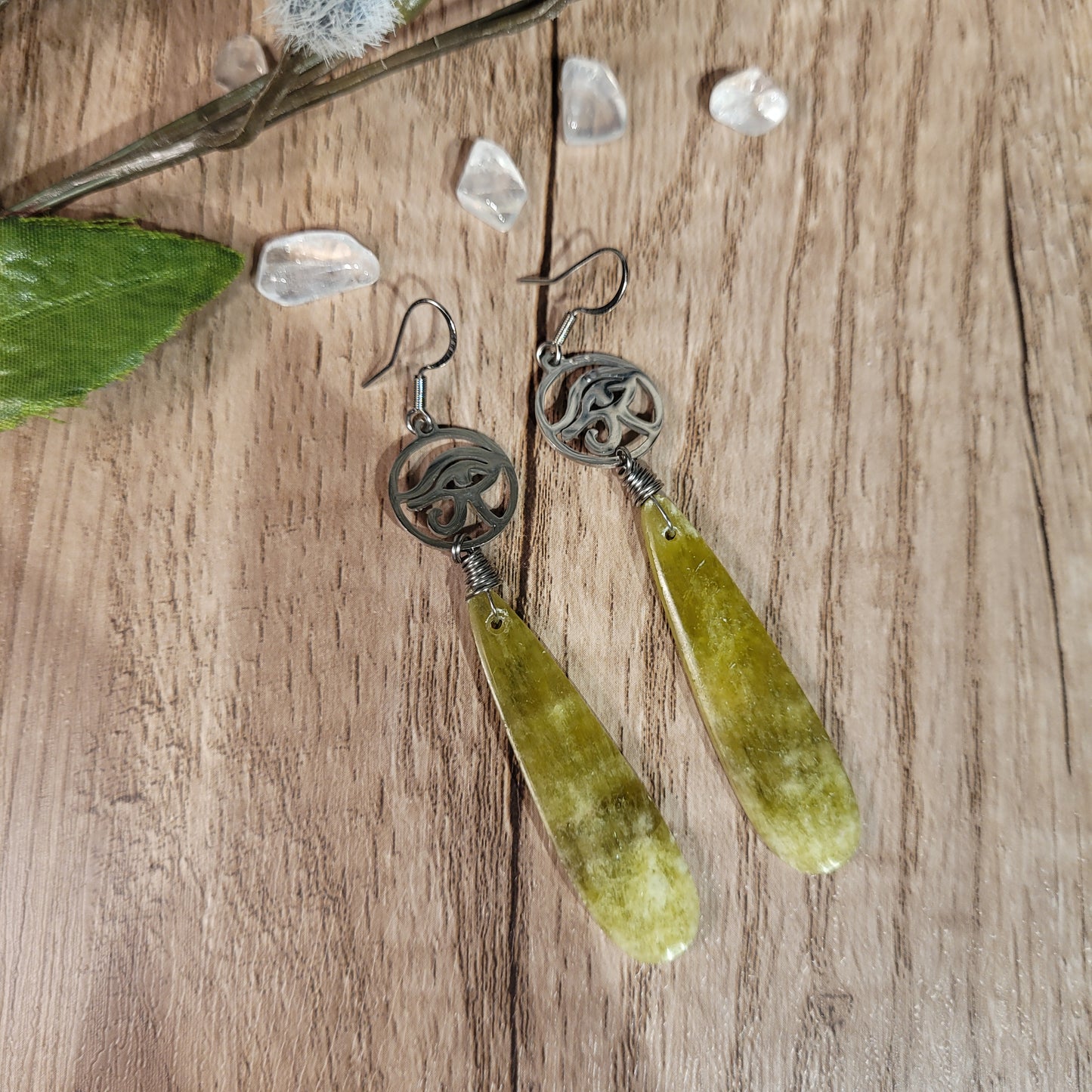 Yellow Fluorite Earrings