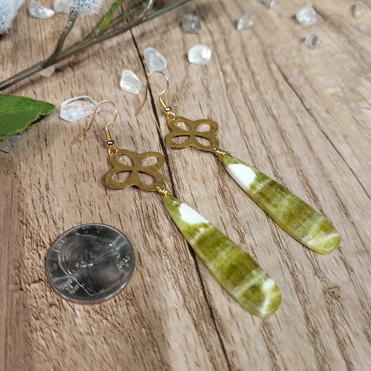 Yellow Fluorite Earrings