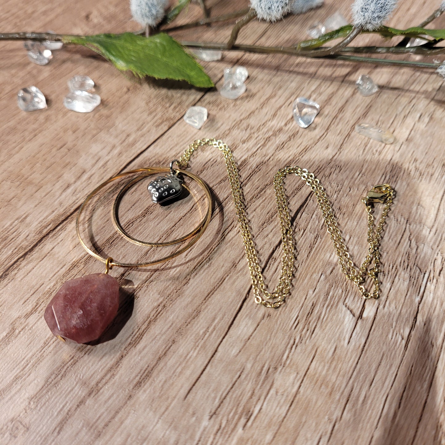 Strawberry Quartz Necklace