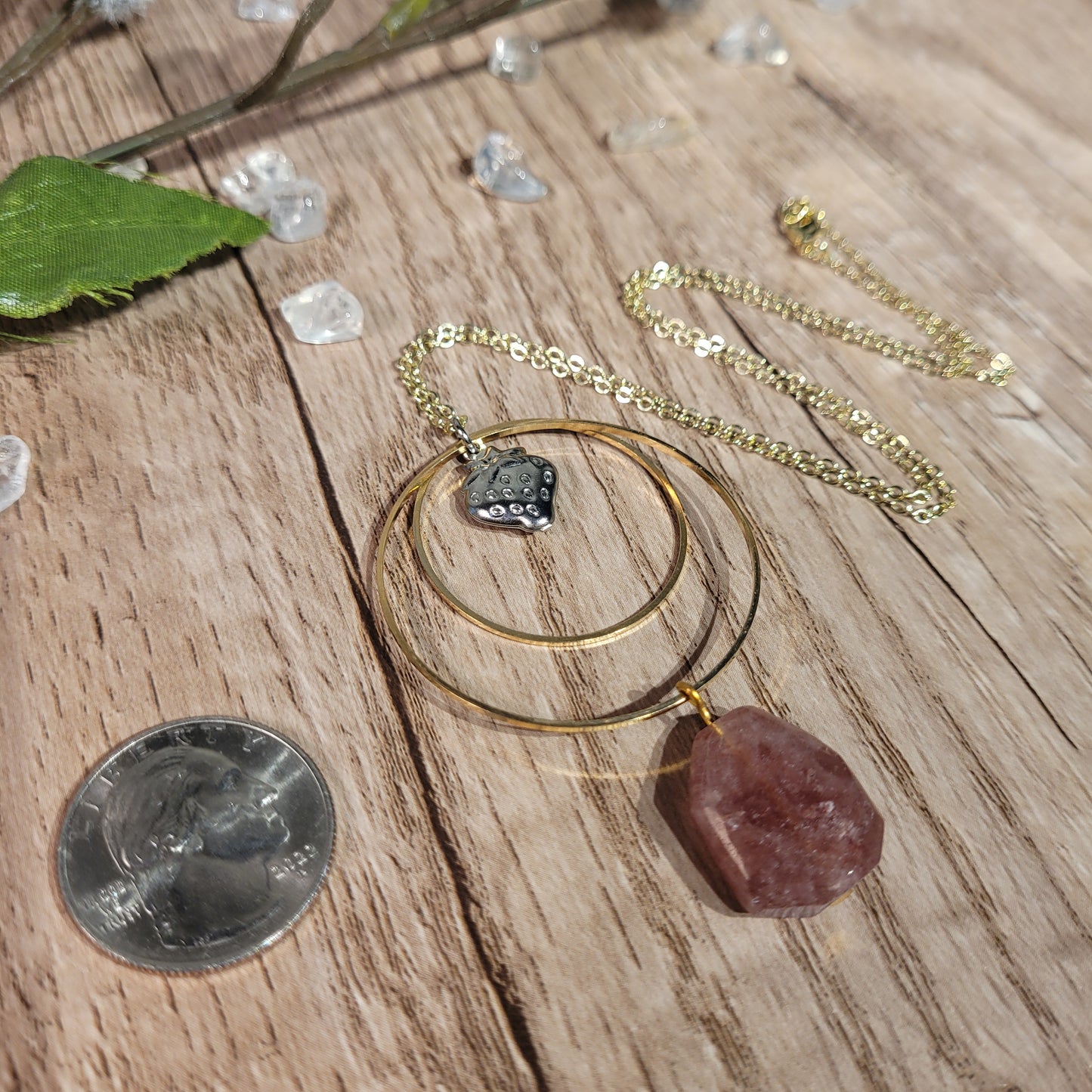 Strawberry Quartz Necklace