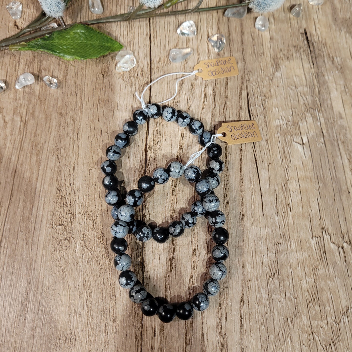 Snowflake Obsidian Bracelet