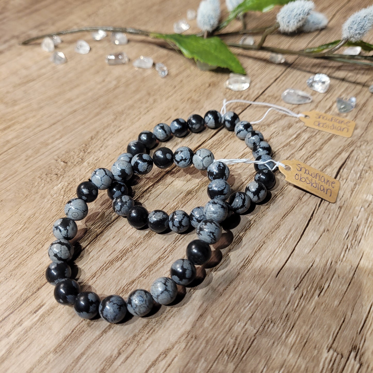 Snowflake Obsidian Bracelet